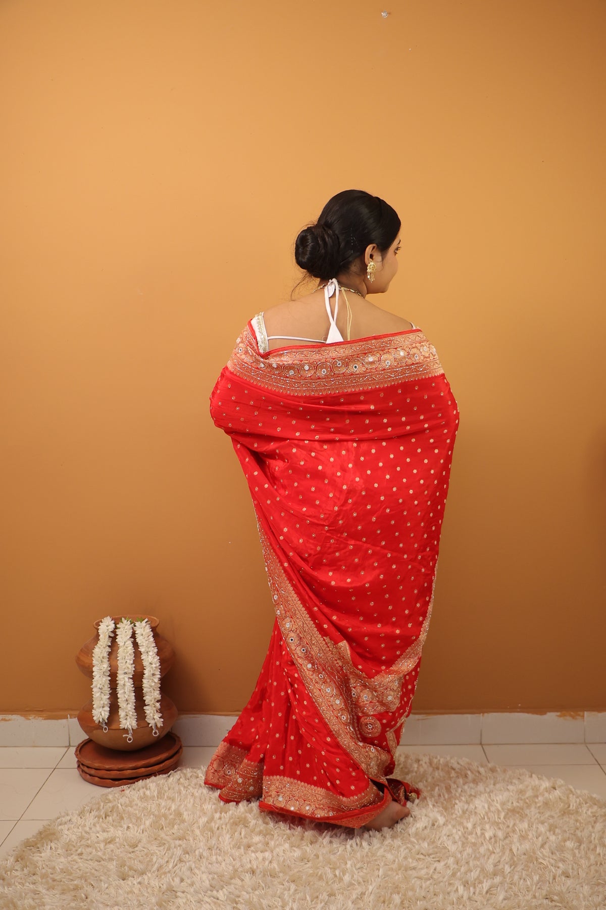 Kanakprabha Muga Zardousi Sareee