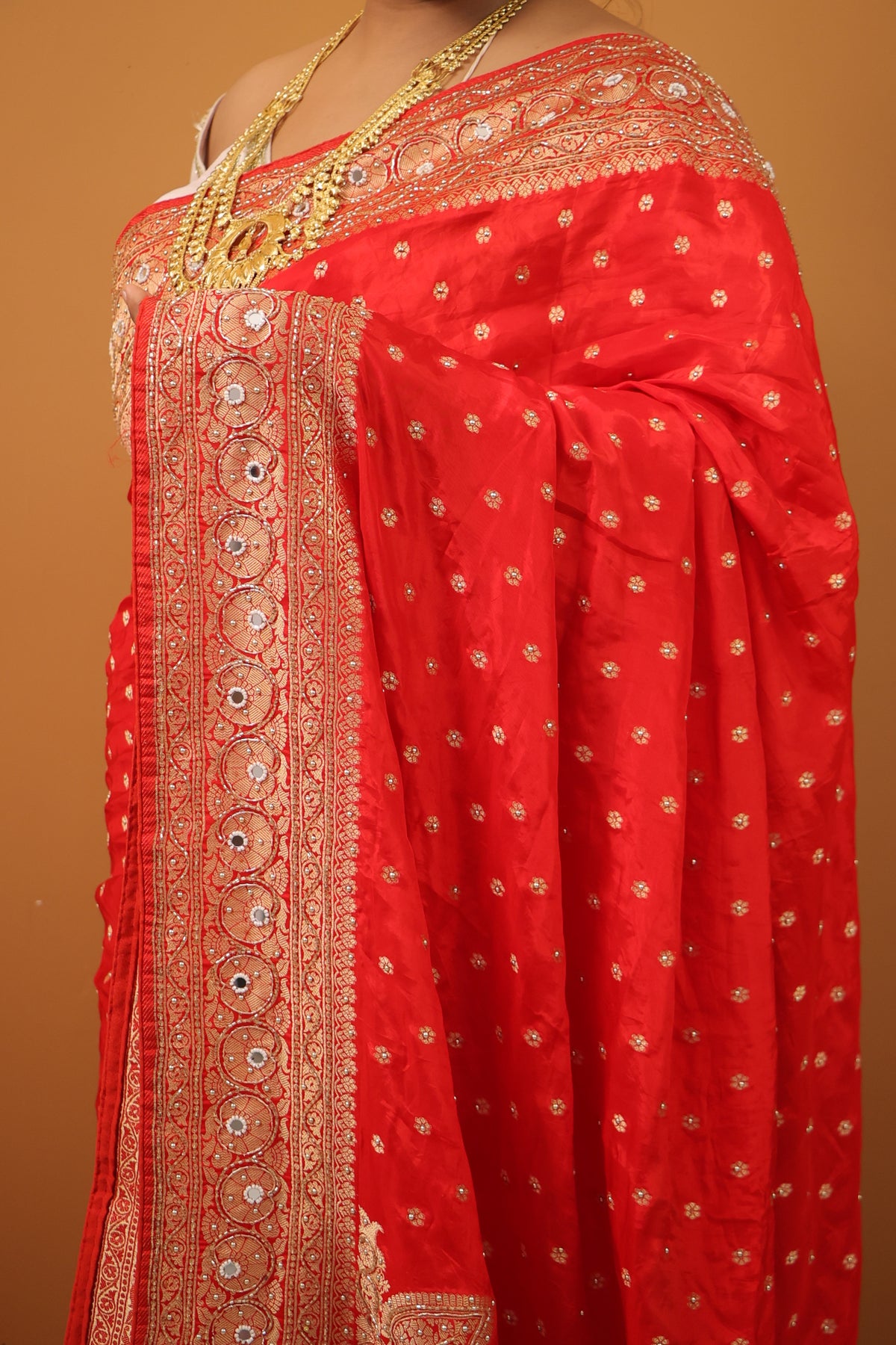 Kanakprabha Muga Zardousi Sareee