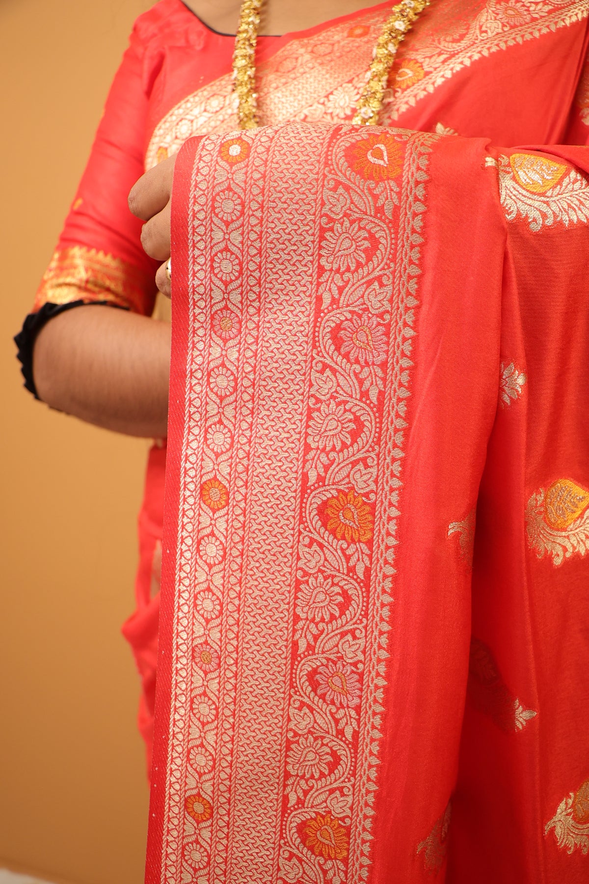 Raktakarabi Royal Muga Silk Saree