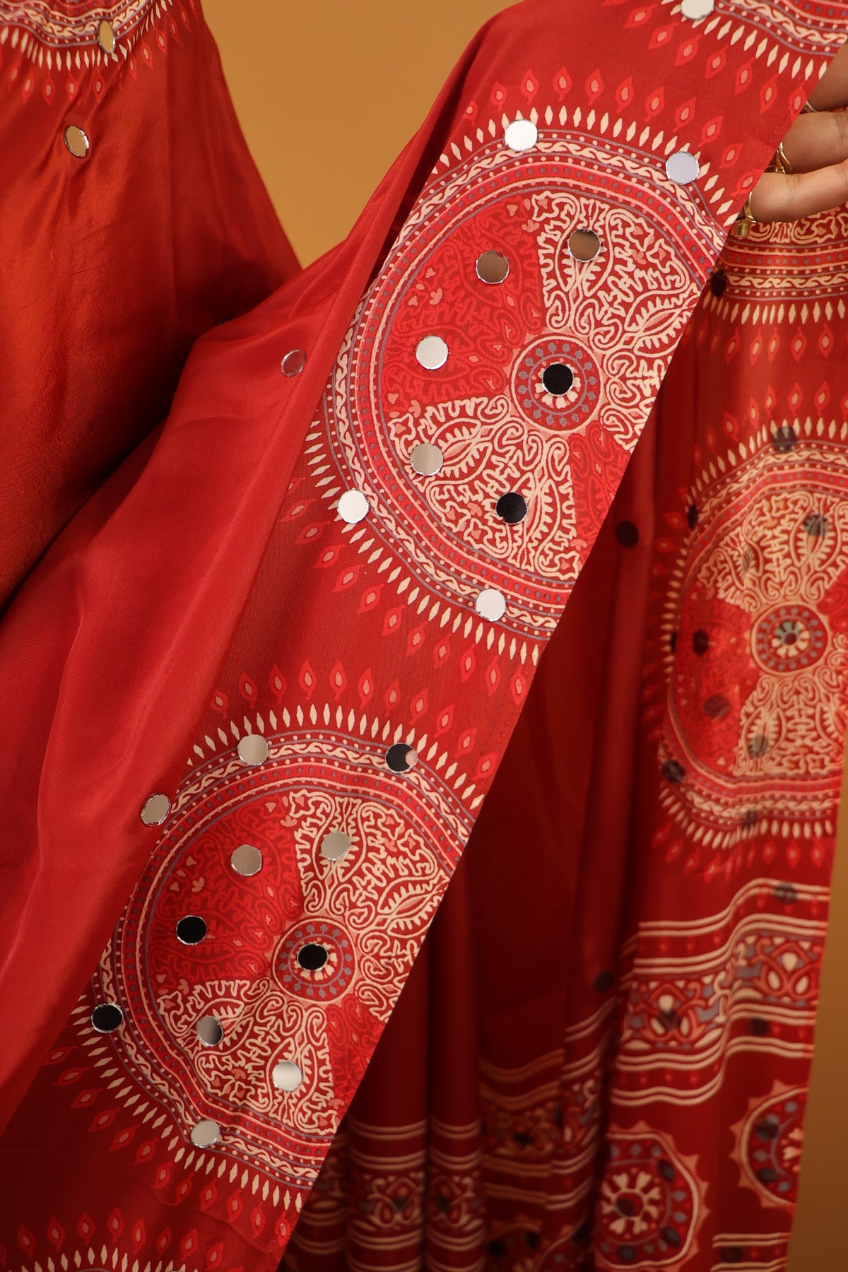 Red Modal Silk Saree