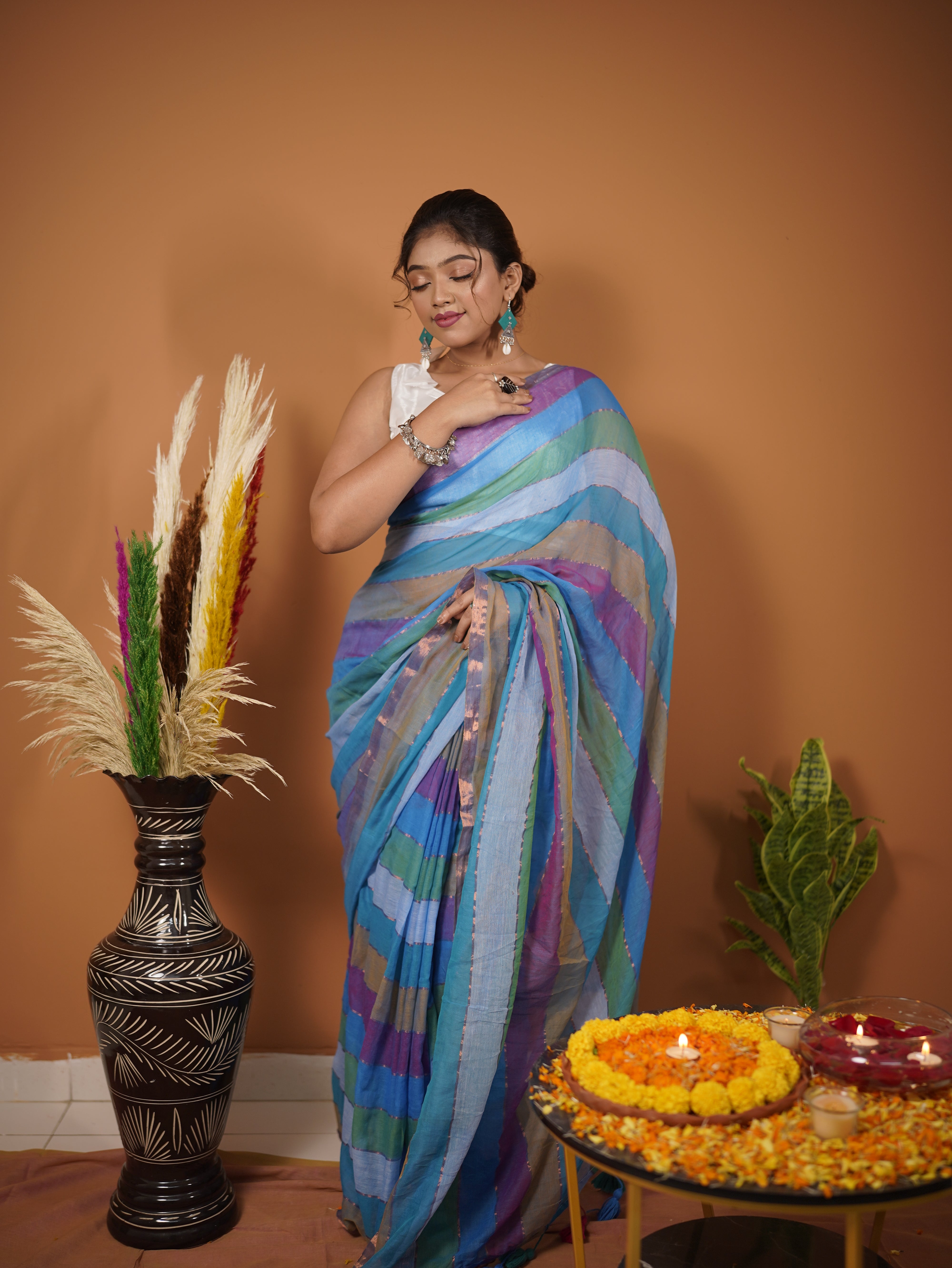 Adhira Pure Mul Cotton Saree