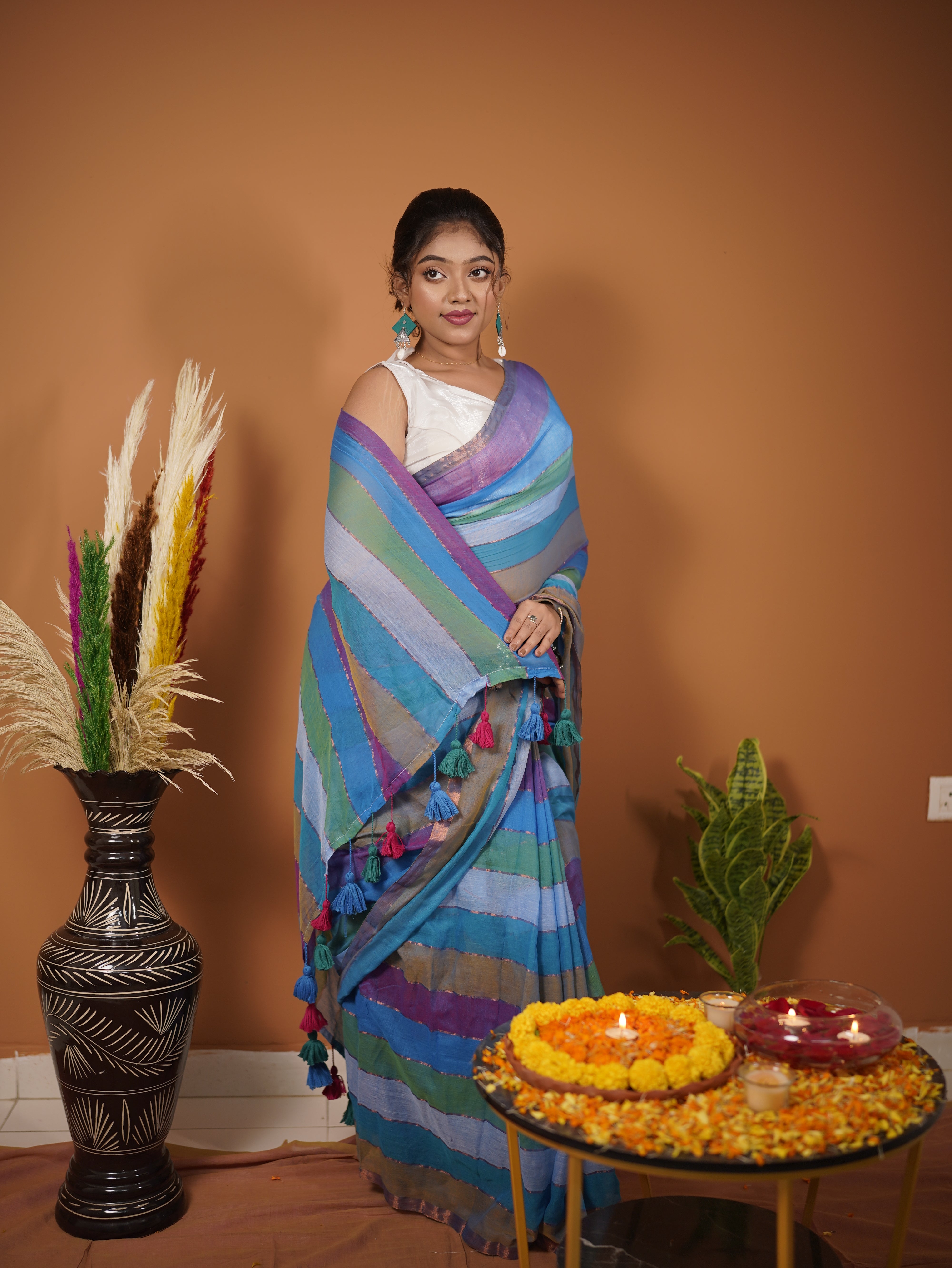 Adhira Pure Mul Cotton Saree
