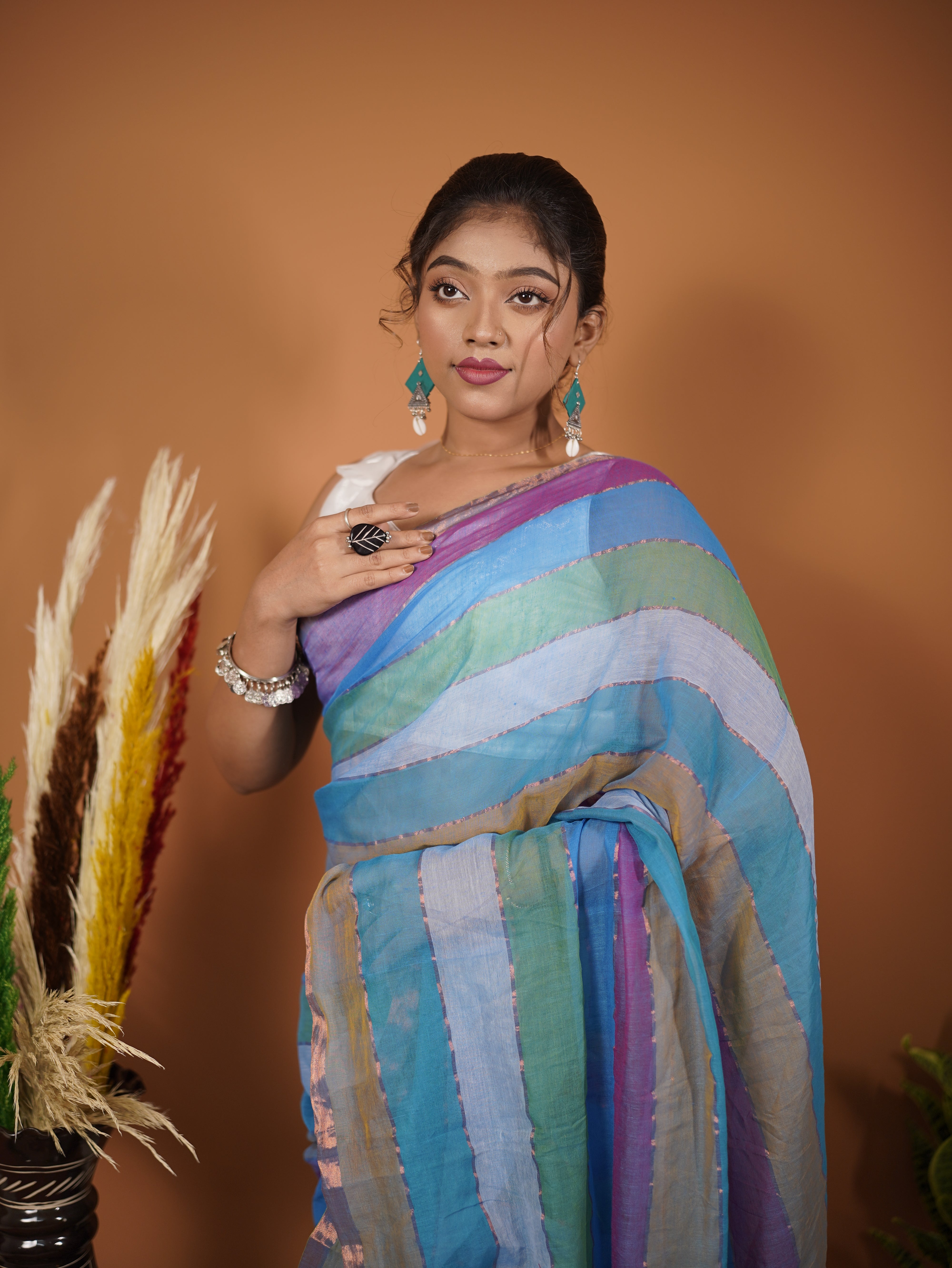 Adhira Pure Mul Cotton Saree