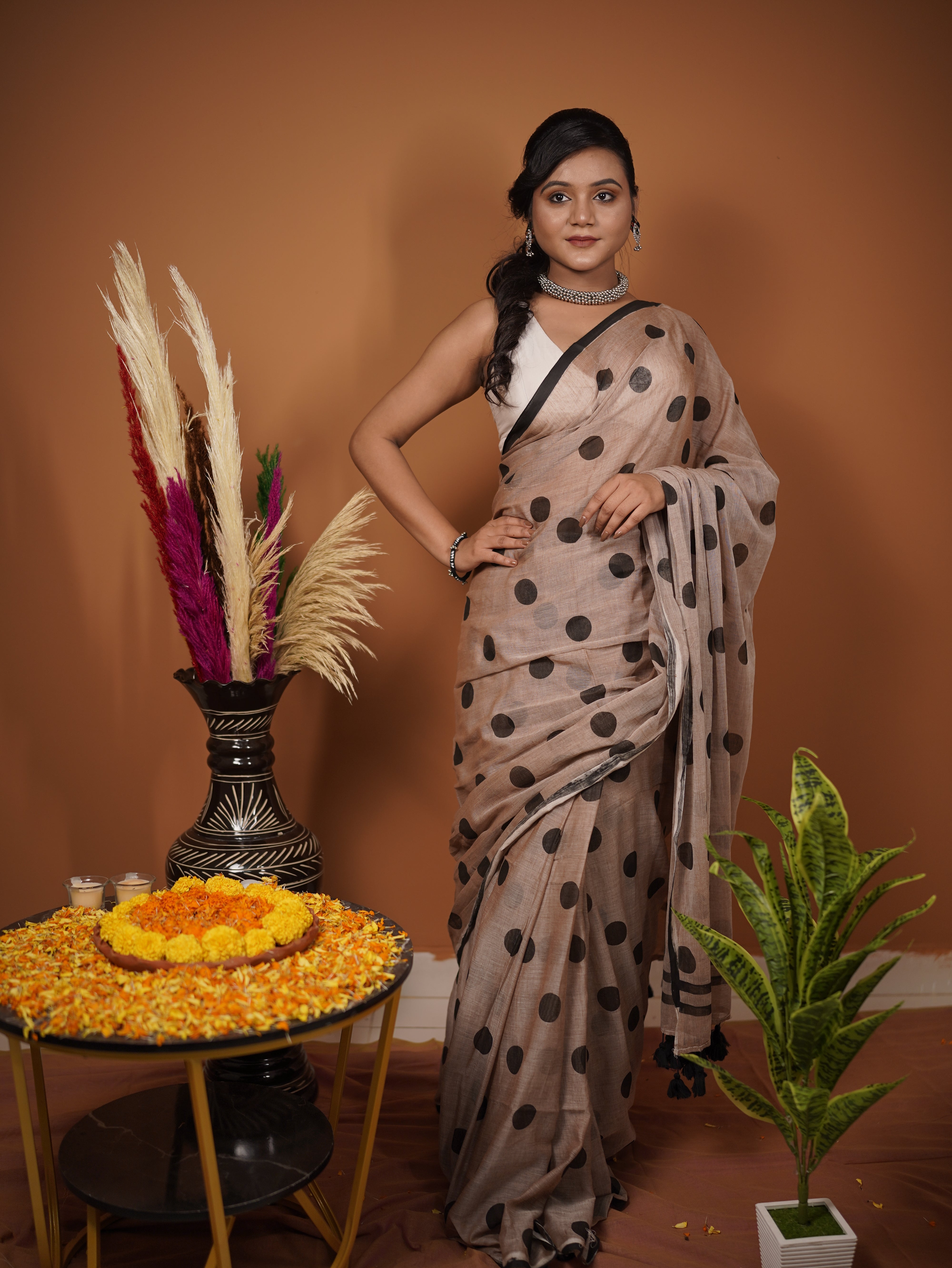 Dhara Polka Dot Saree