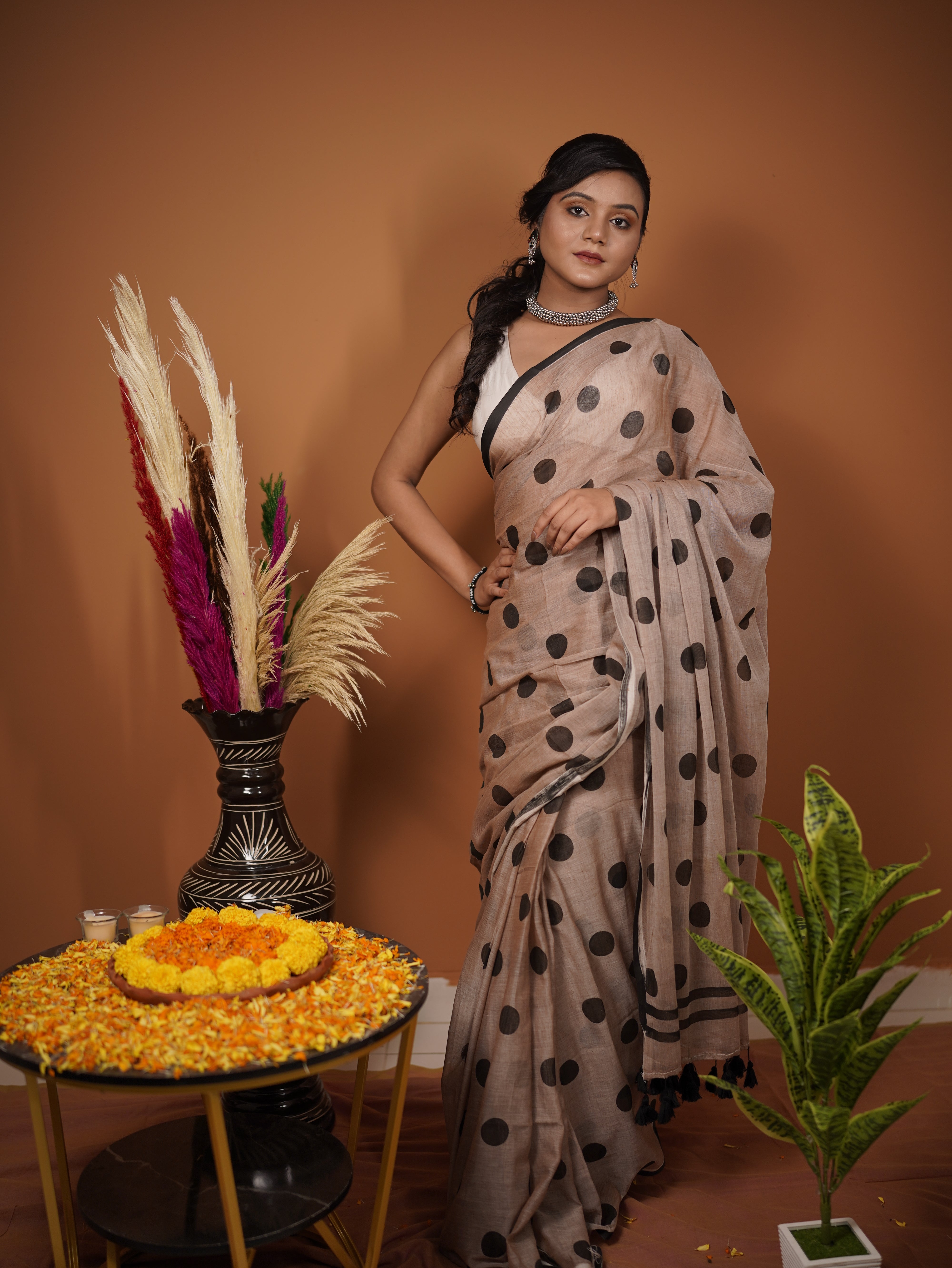 Dhara Polka Dot Saree