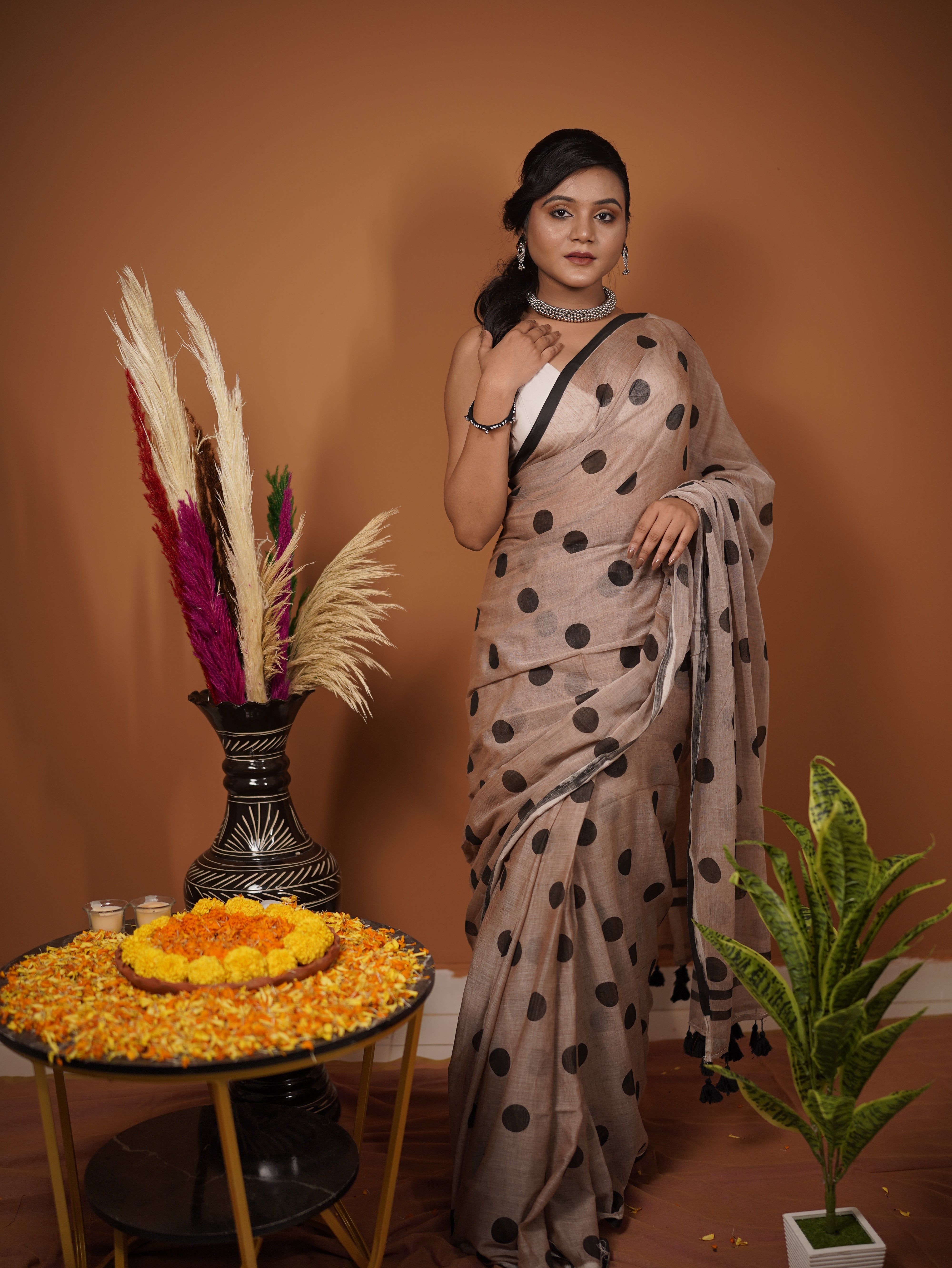 Dhara Polka Dot Saree