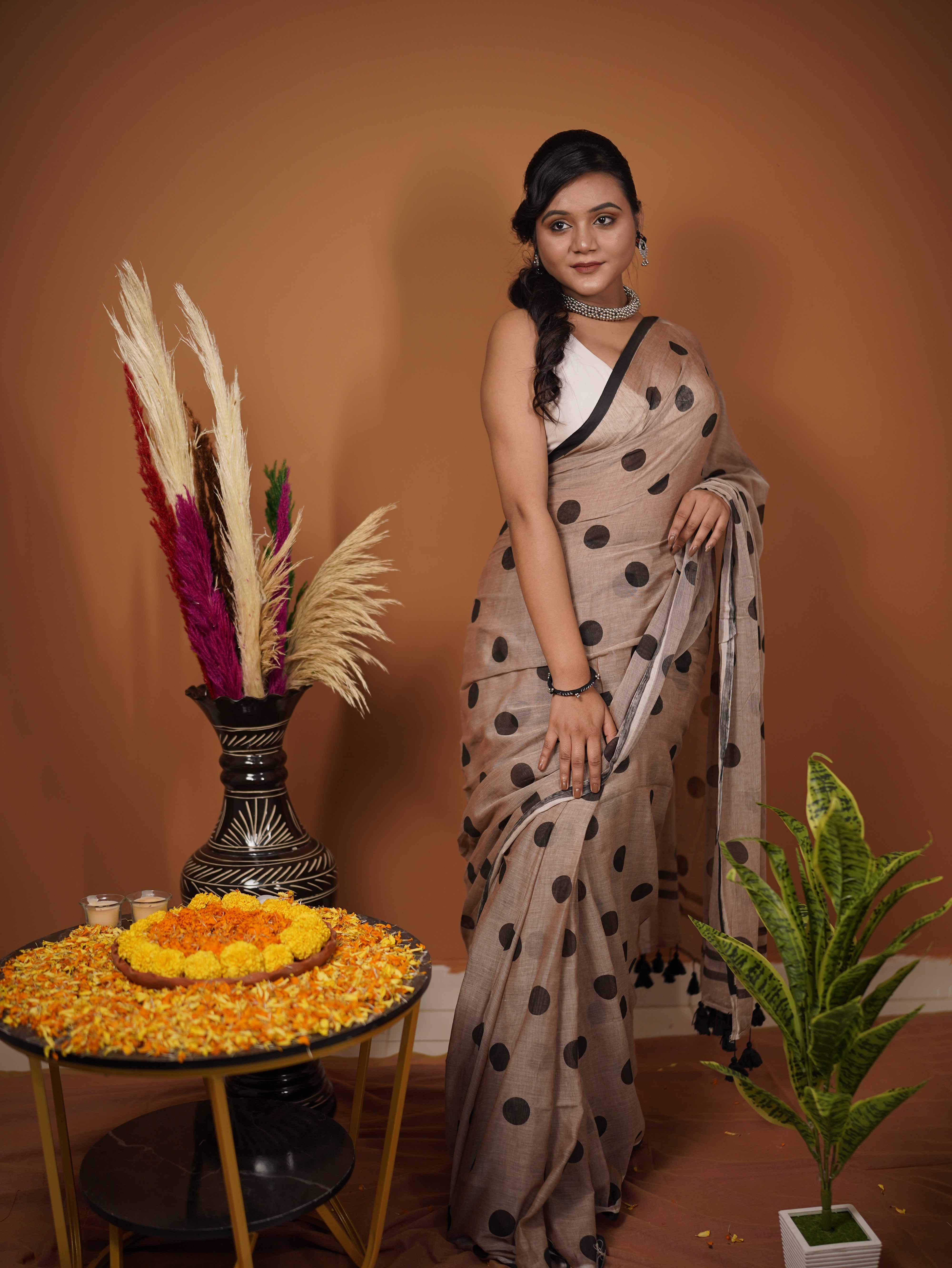 Dhara Polka Dot Saree
