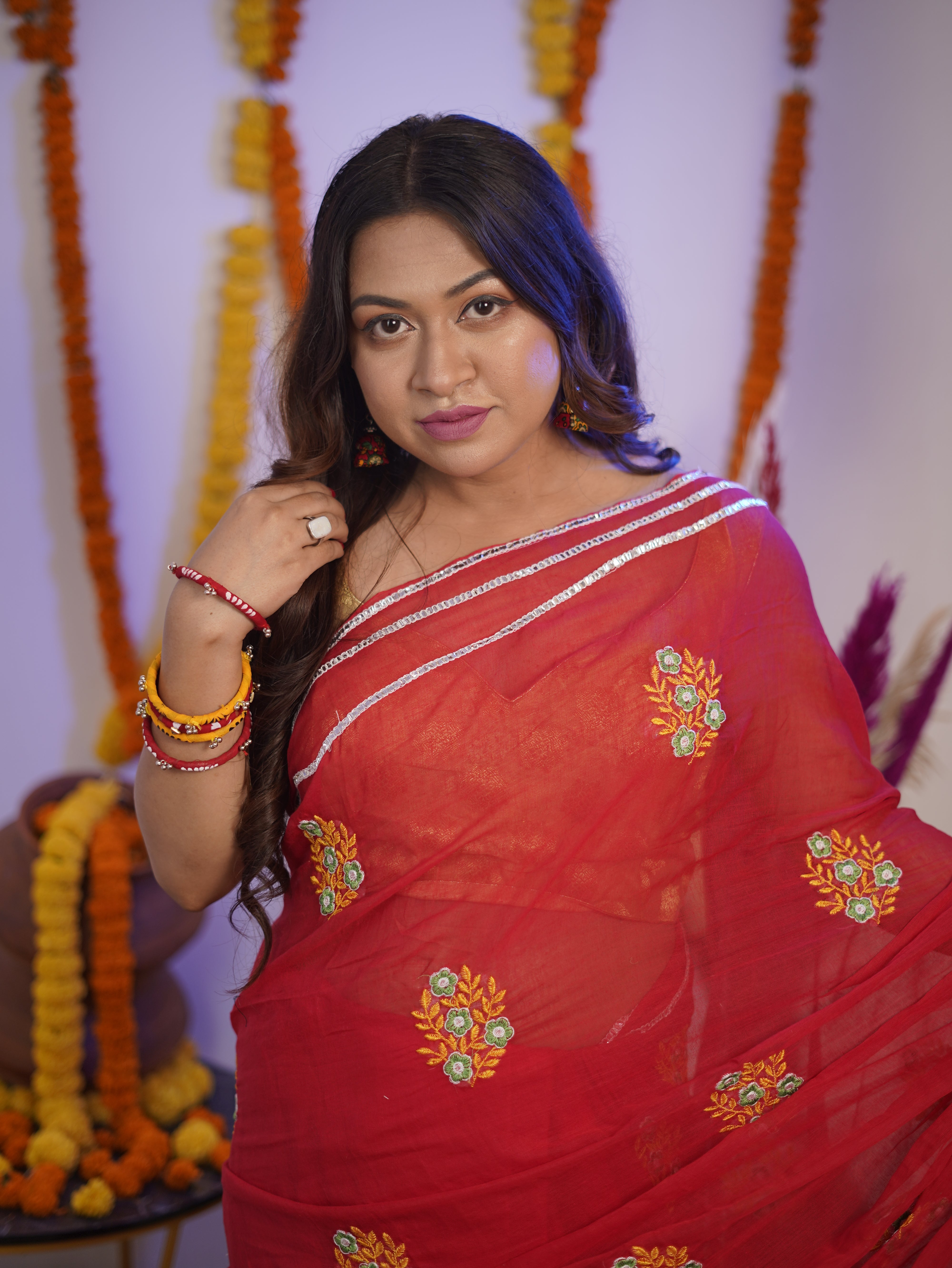 Narayani pure mul cotton saree