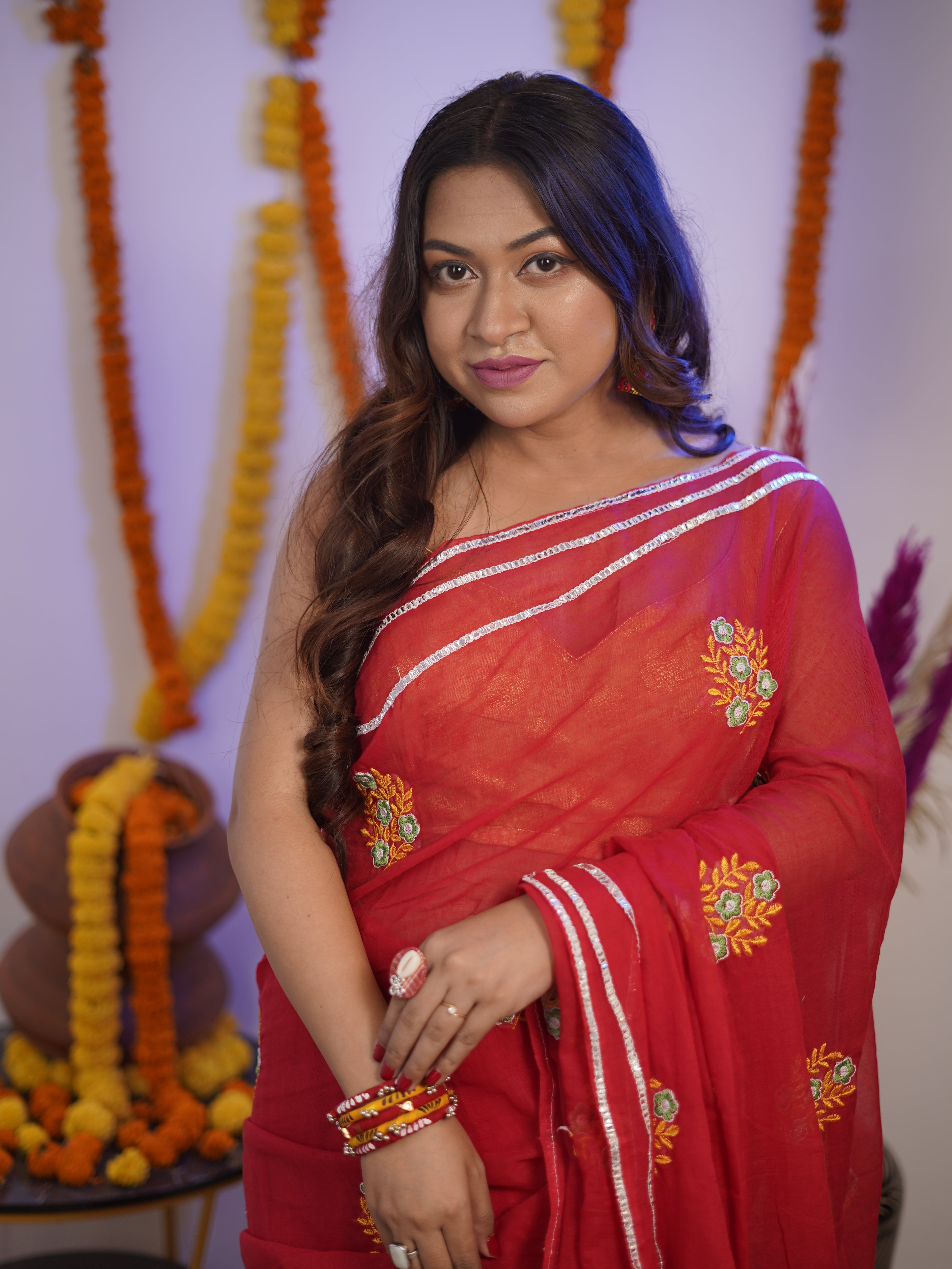 Narayani pure mul cotton saree
