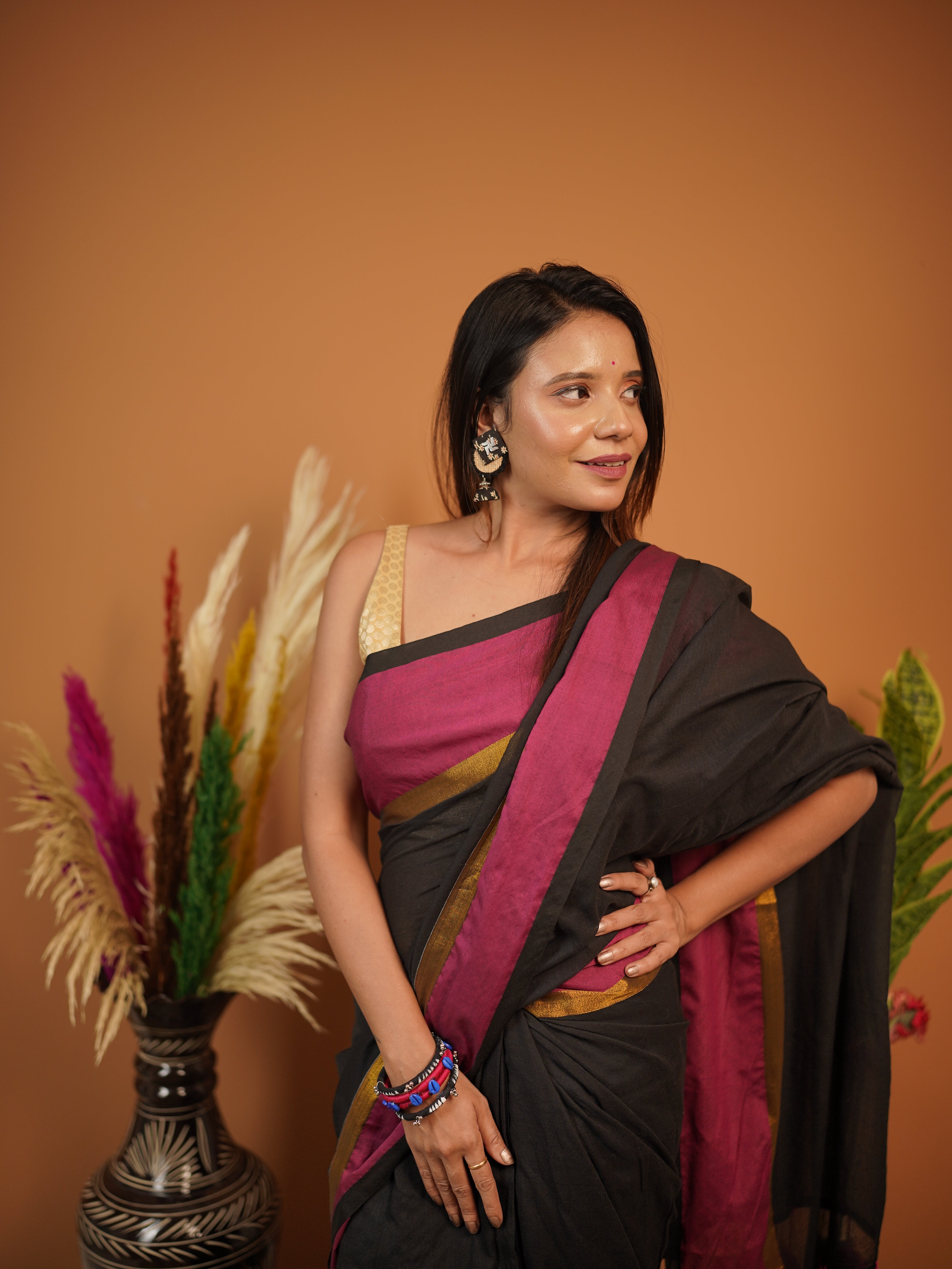 Nisha Pure mul cotton saree