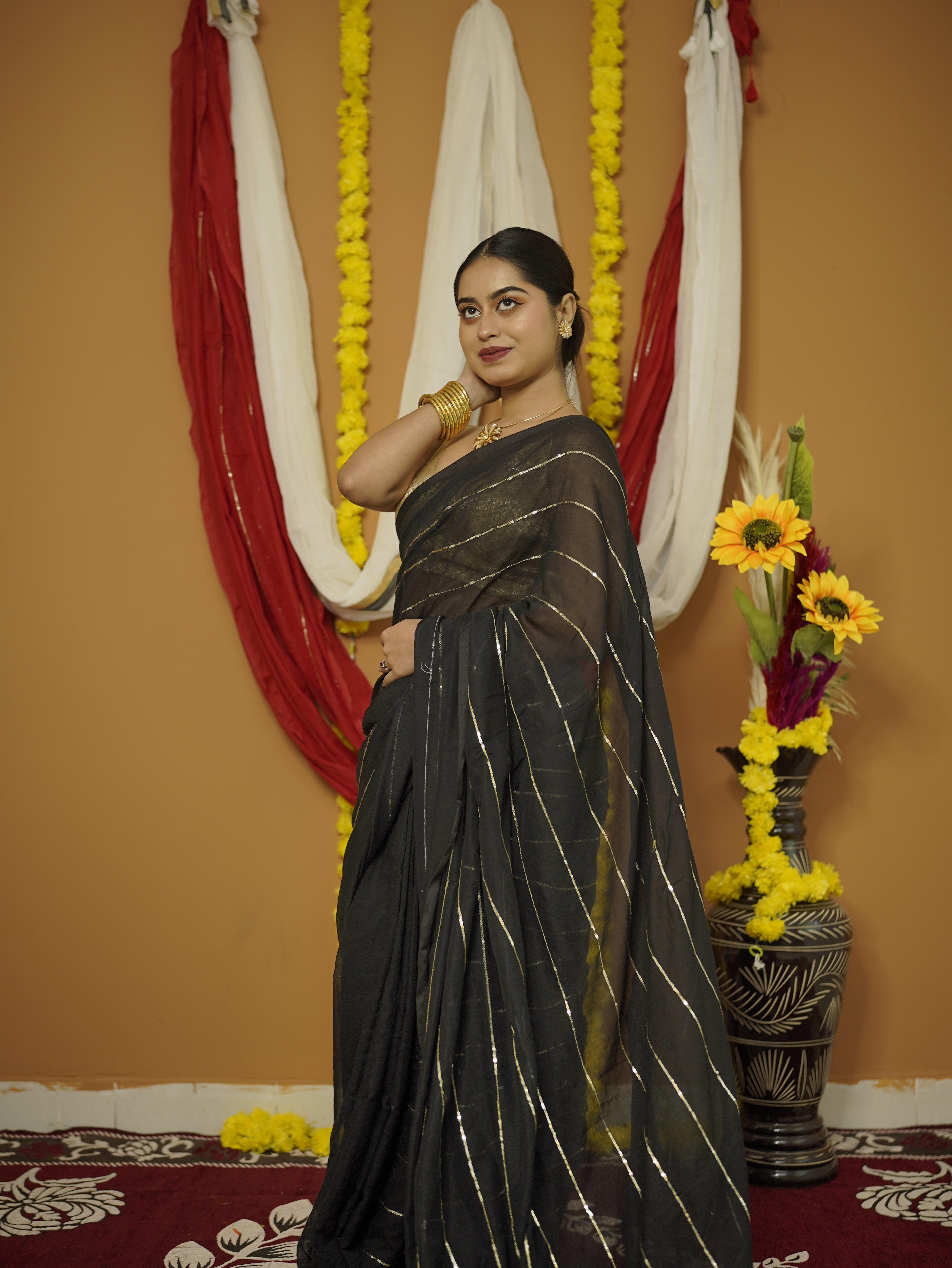 Shyama pure mul cotton saree