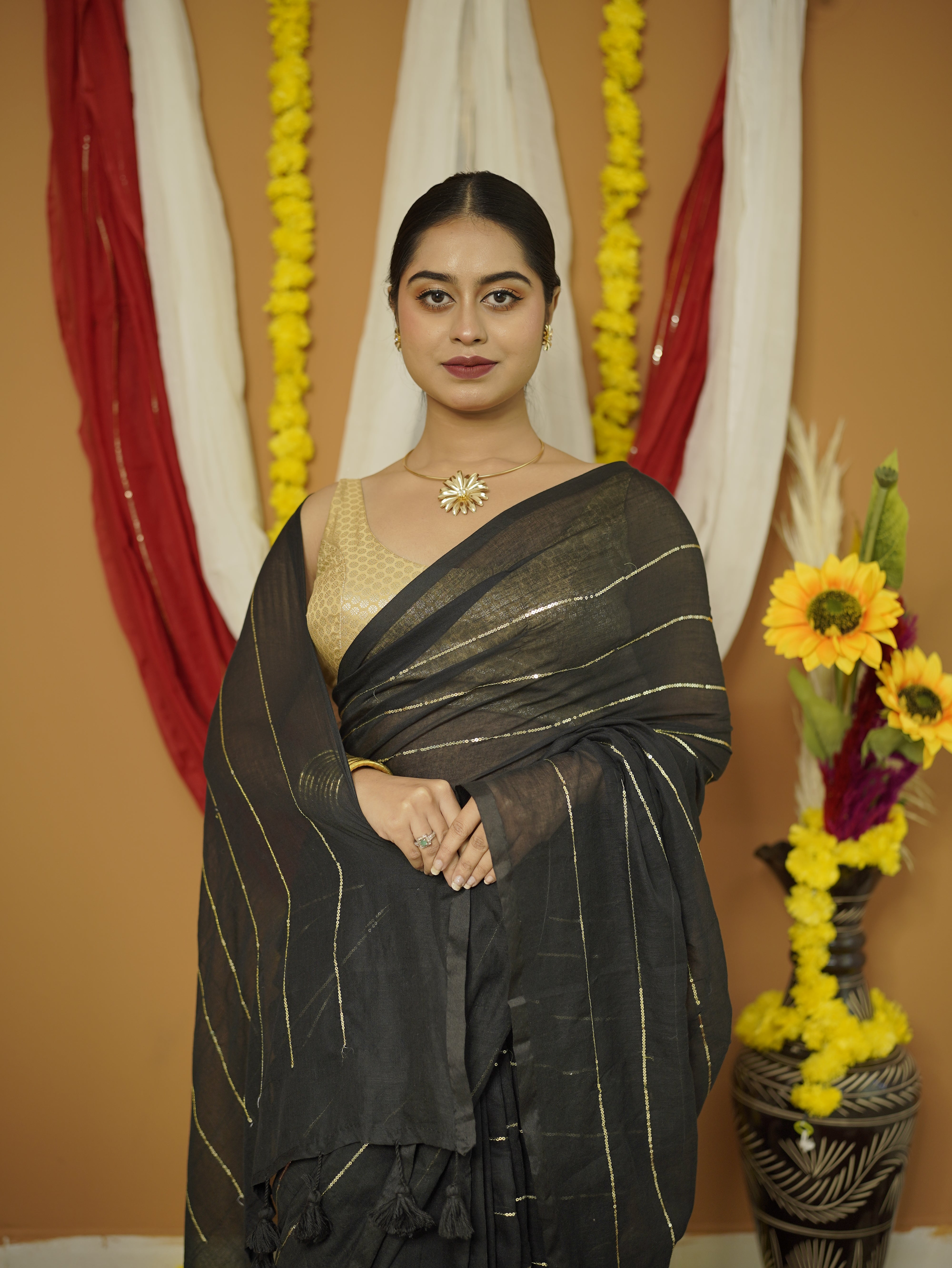 Shyama pure mul cotton saree