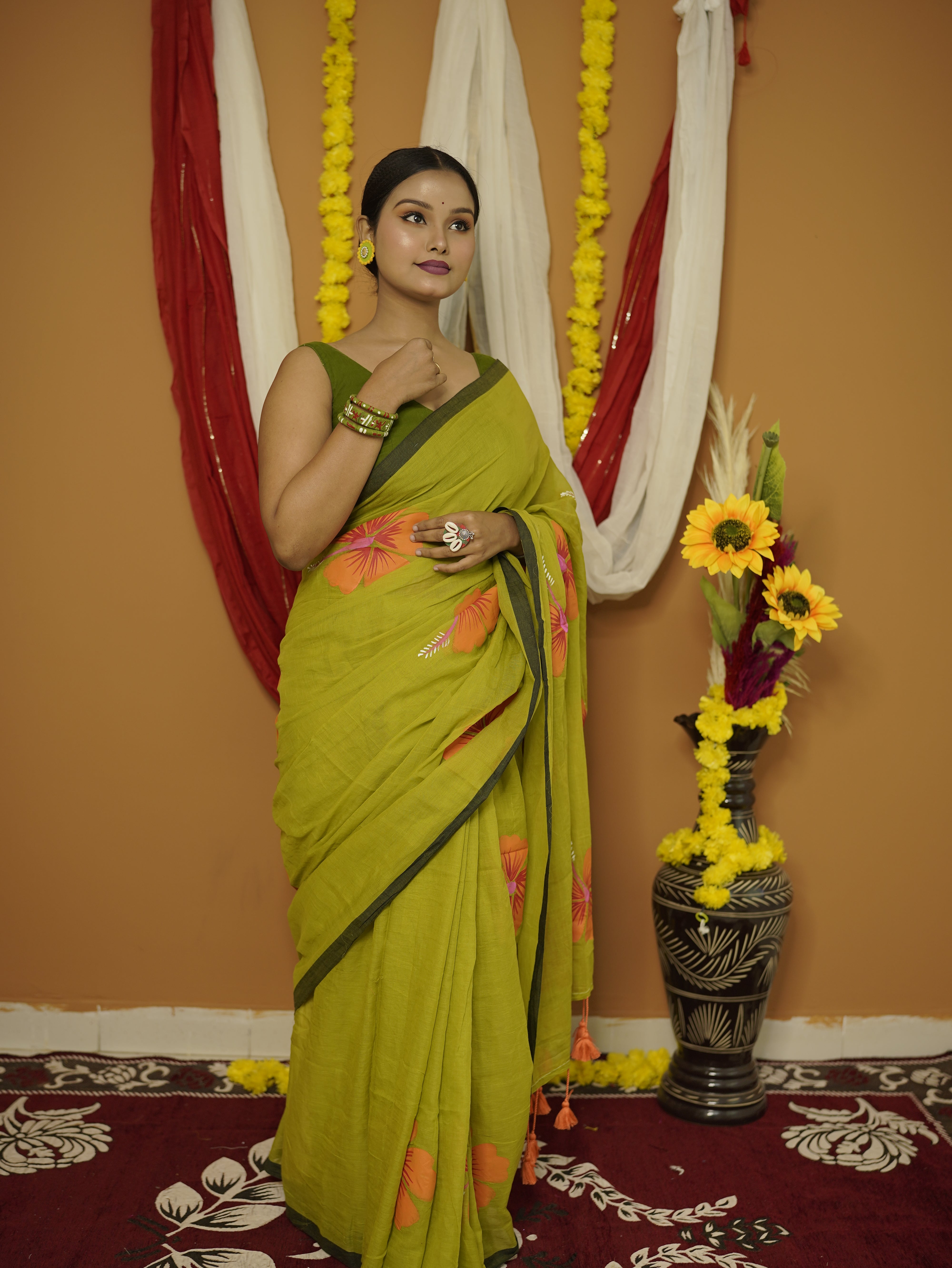 Dhatri Pure Mul Cotton Saree
