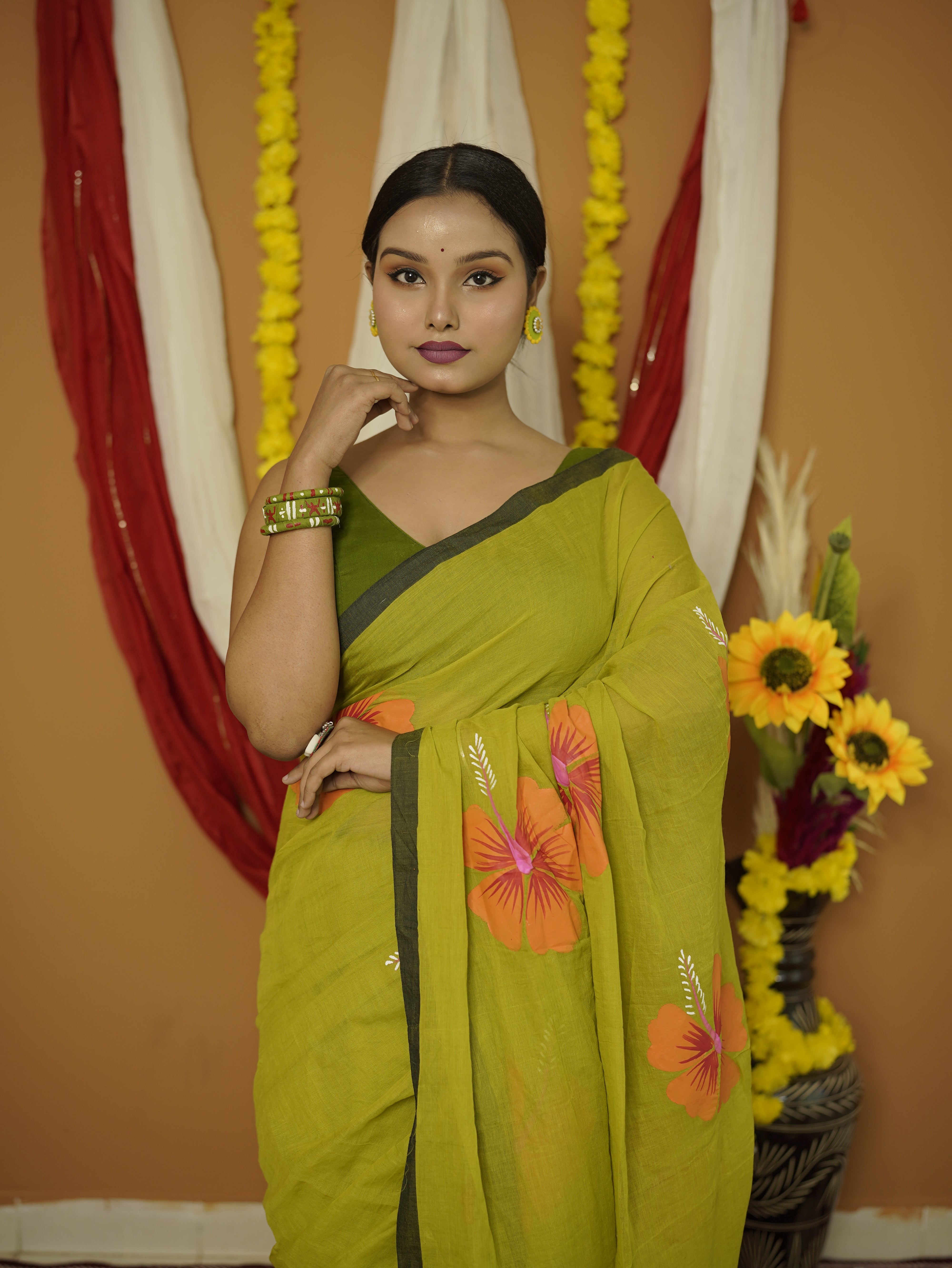 Dhatri Pure Mul Cotton Saree