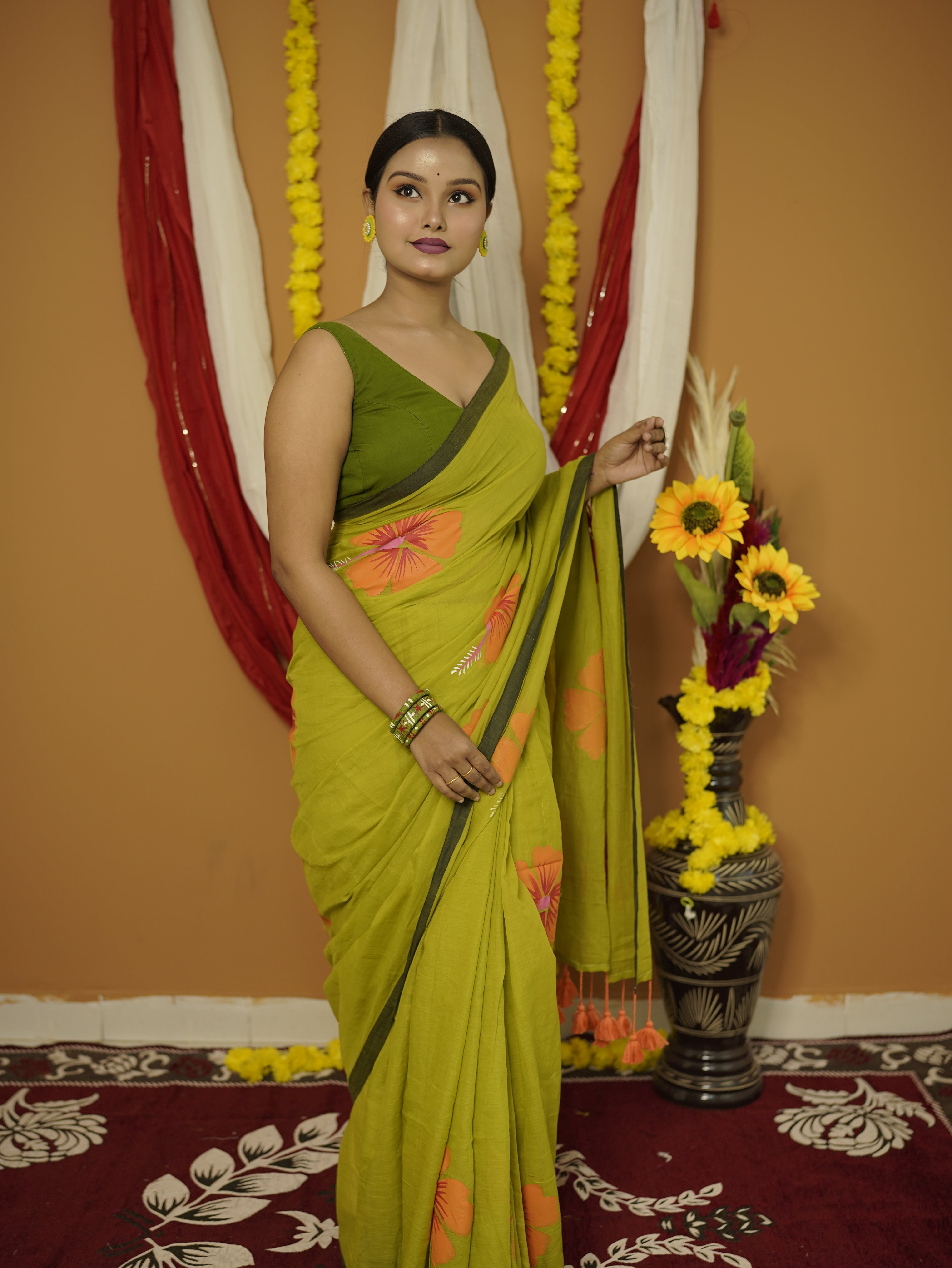 Dhatri Pure Mul Cotton Saree