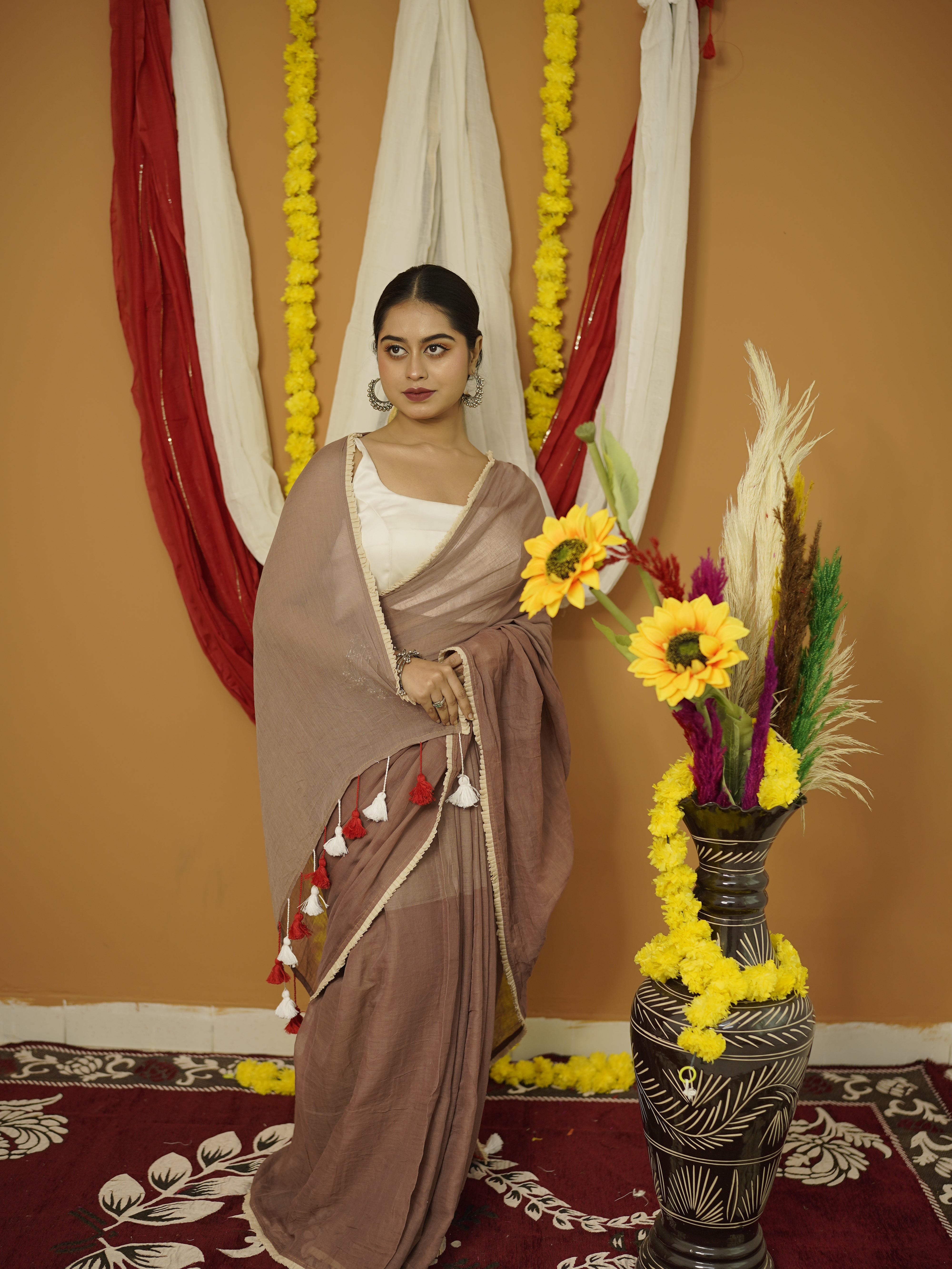 Saanjh Pure mul cotton saree
