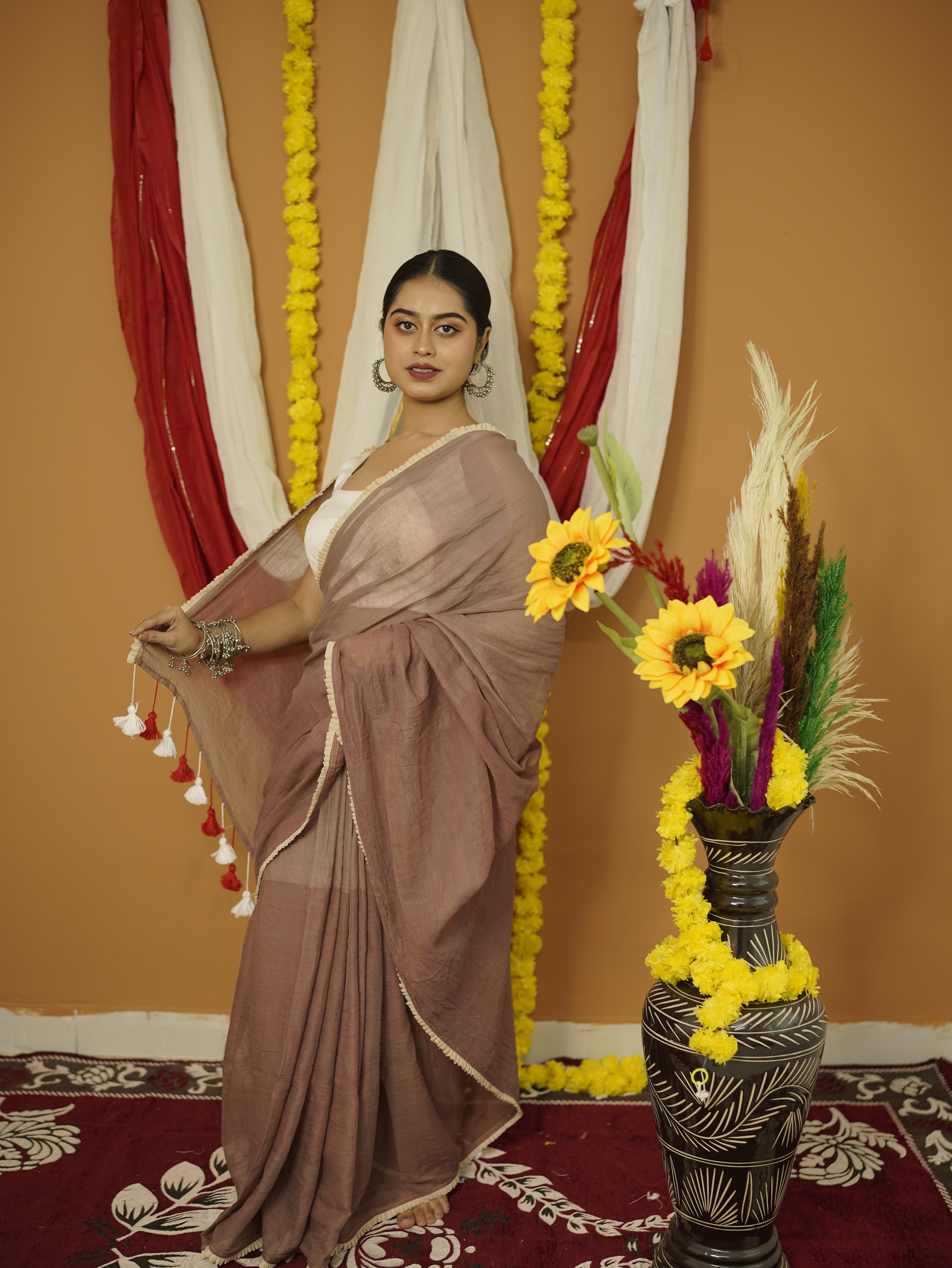 Saanjh Pure mul cotton saree