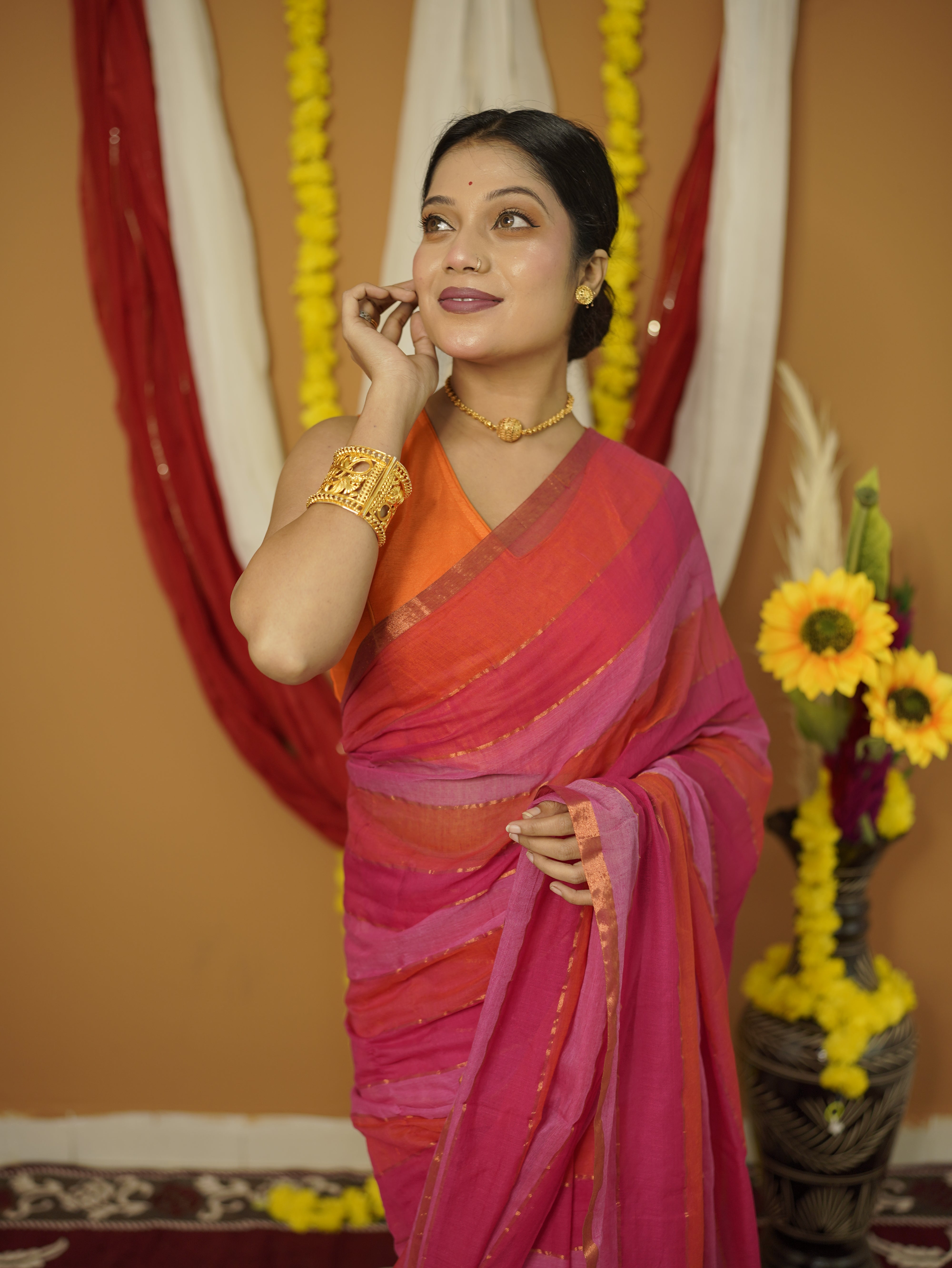Padma Pure mul cotton saree