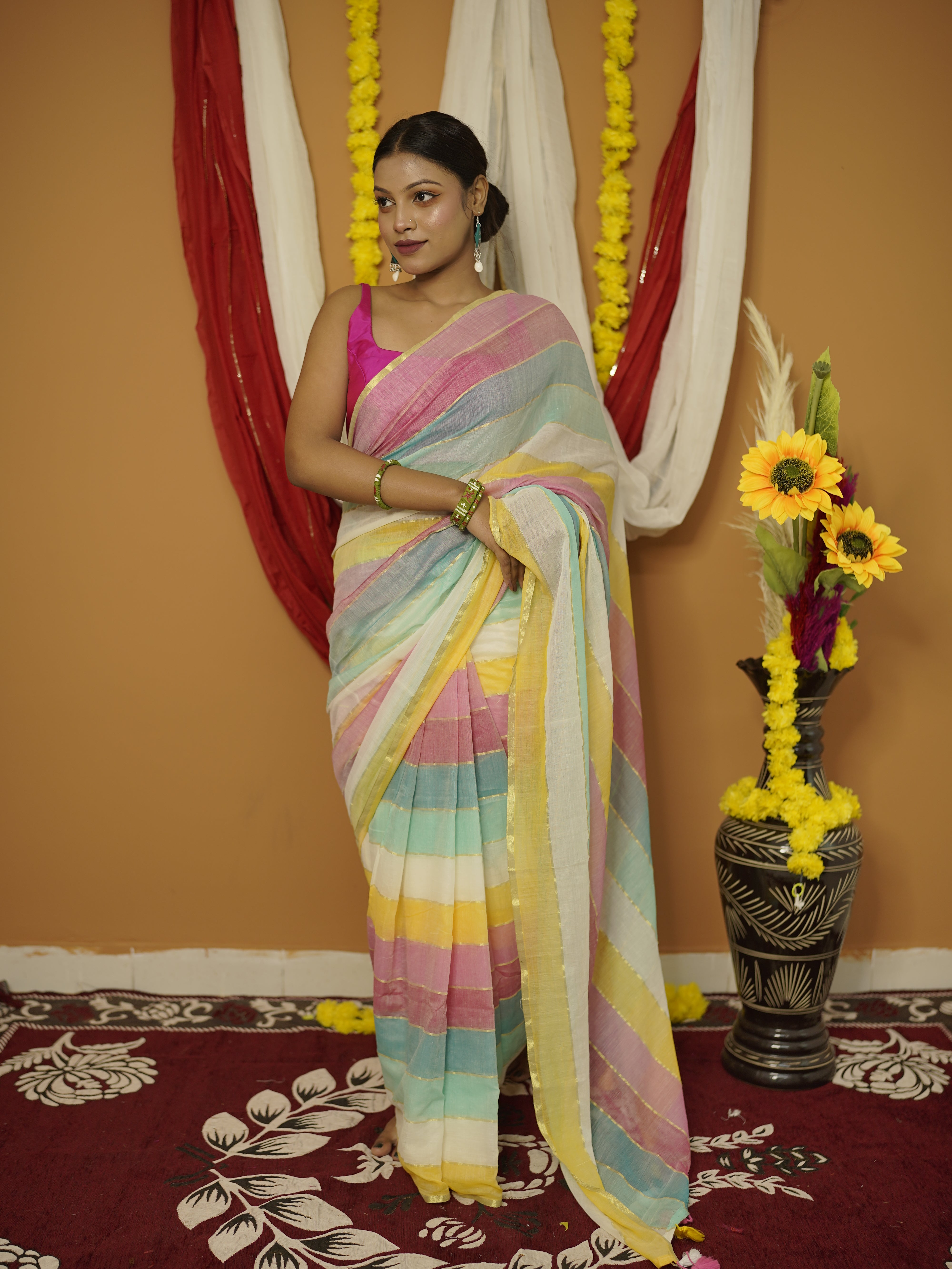 Alankrita Pure Mul Cotton Saree