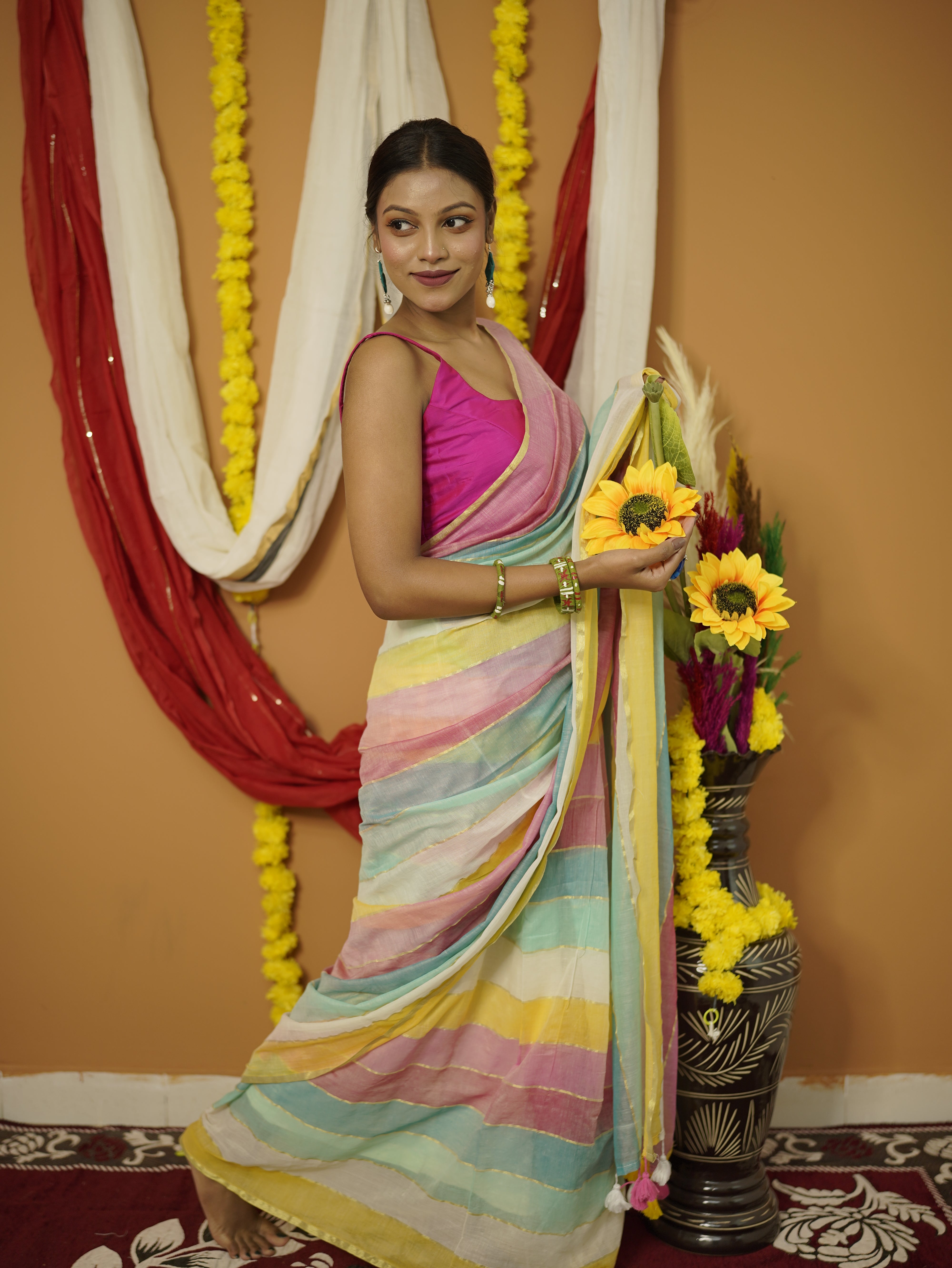 Alankrita Pure Mul Cotton Saree
