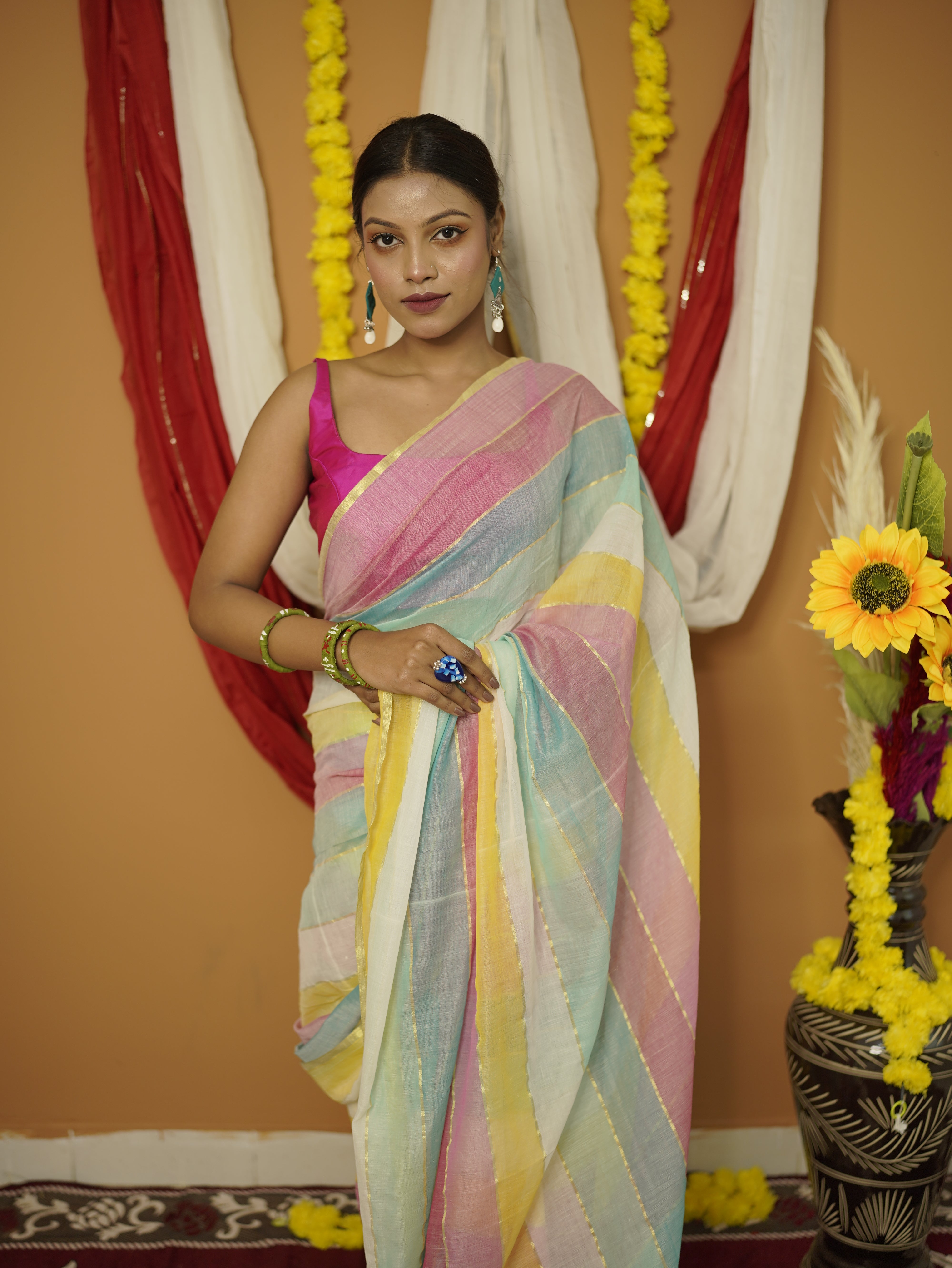 Alankrita Pure Mul Cotton Saree