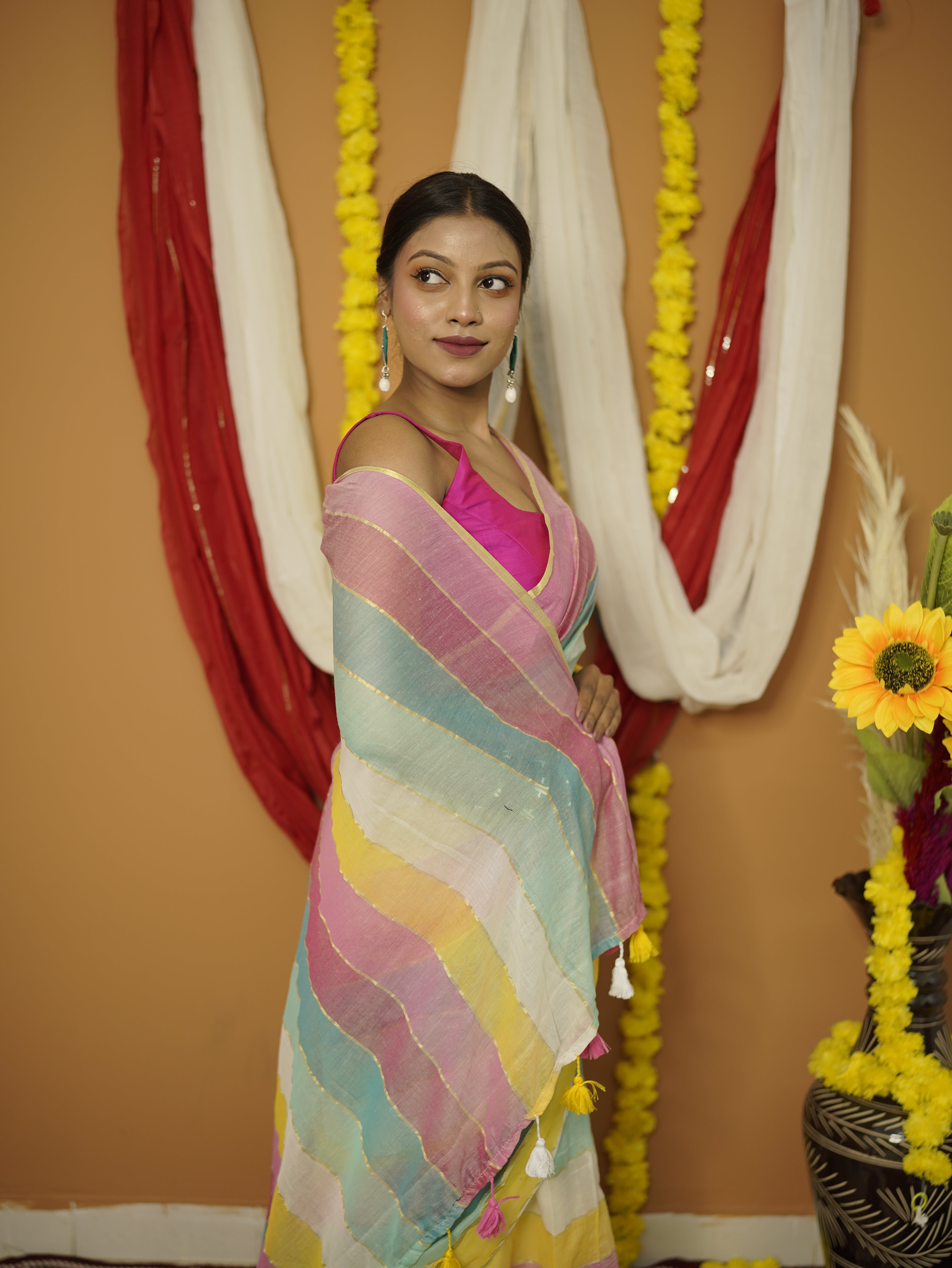 Alankrita Pure Mul Cotton Saree