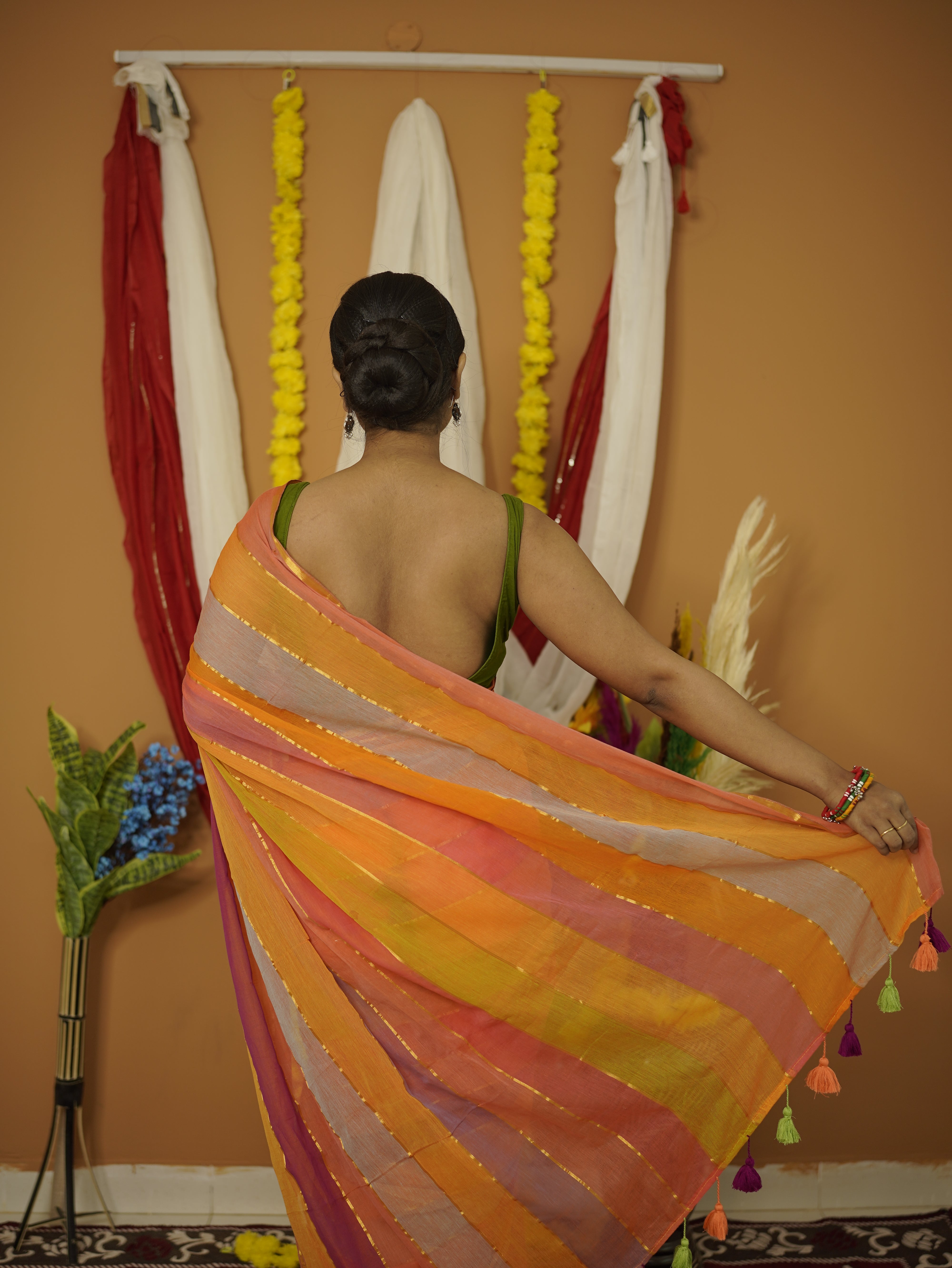 Usha pure mul cotton saree