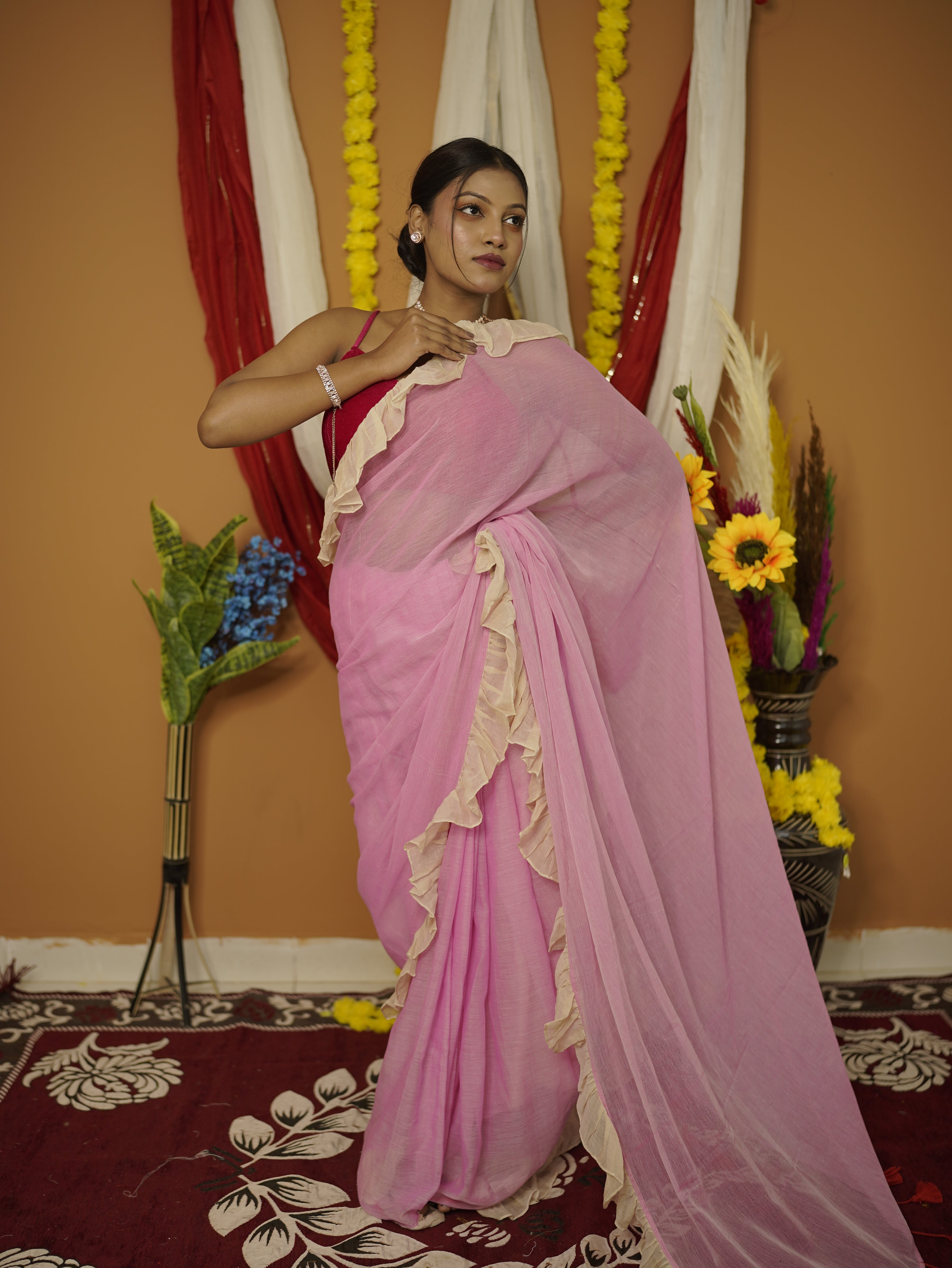 Kumudini Pure Mul Cotton Saree