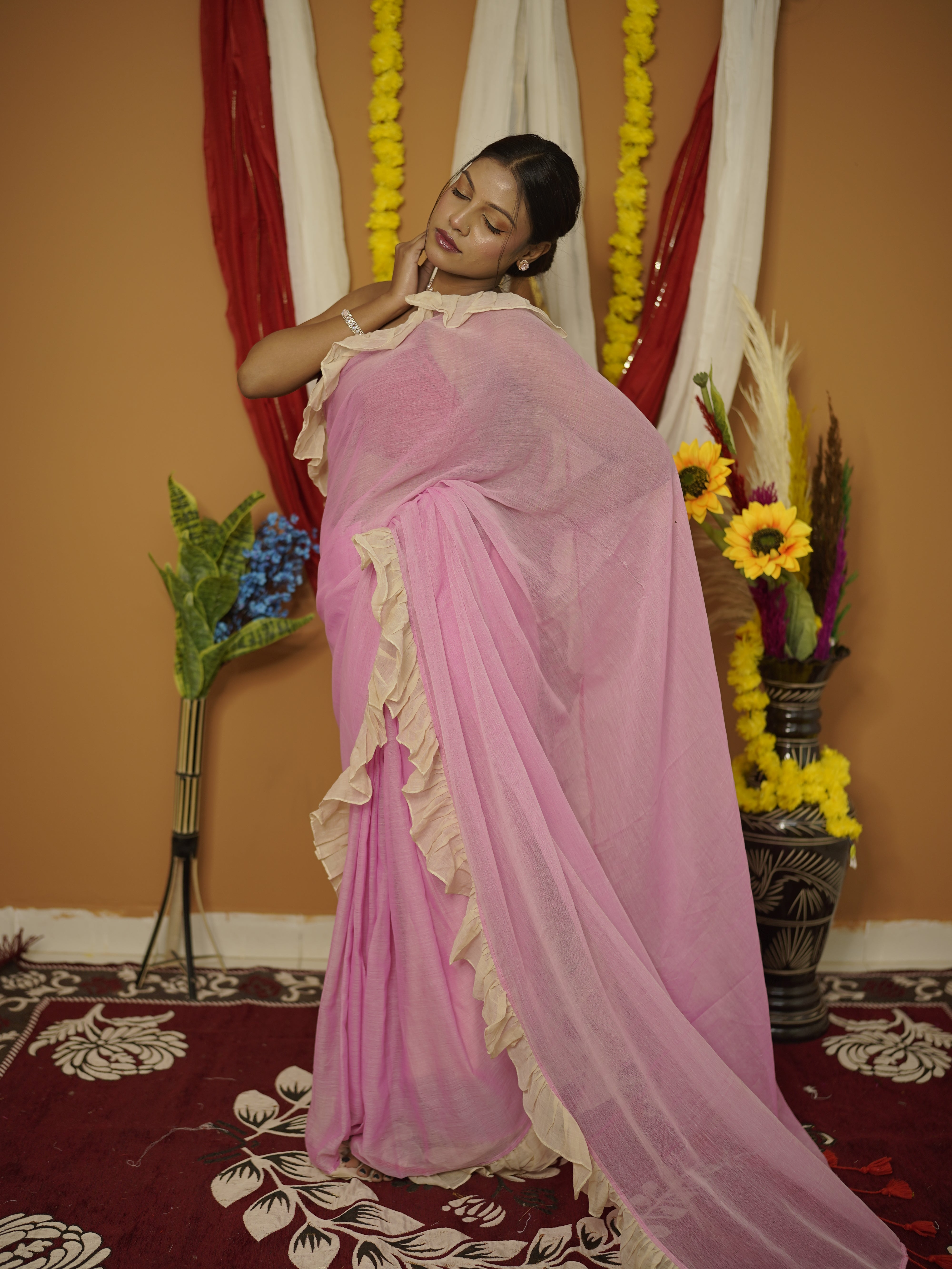 Kumudini Pure Mul Cotton Saree