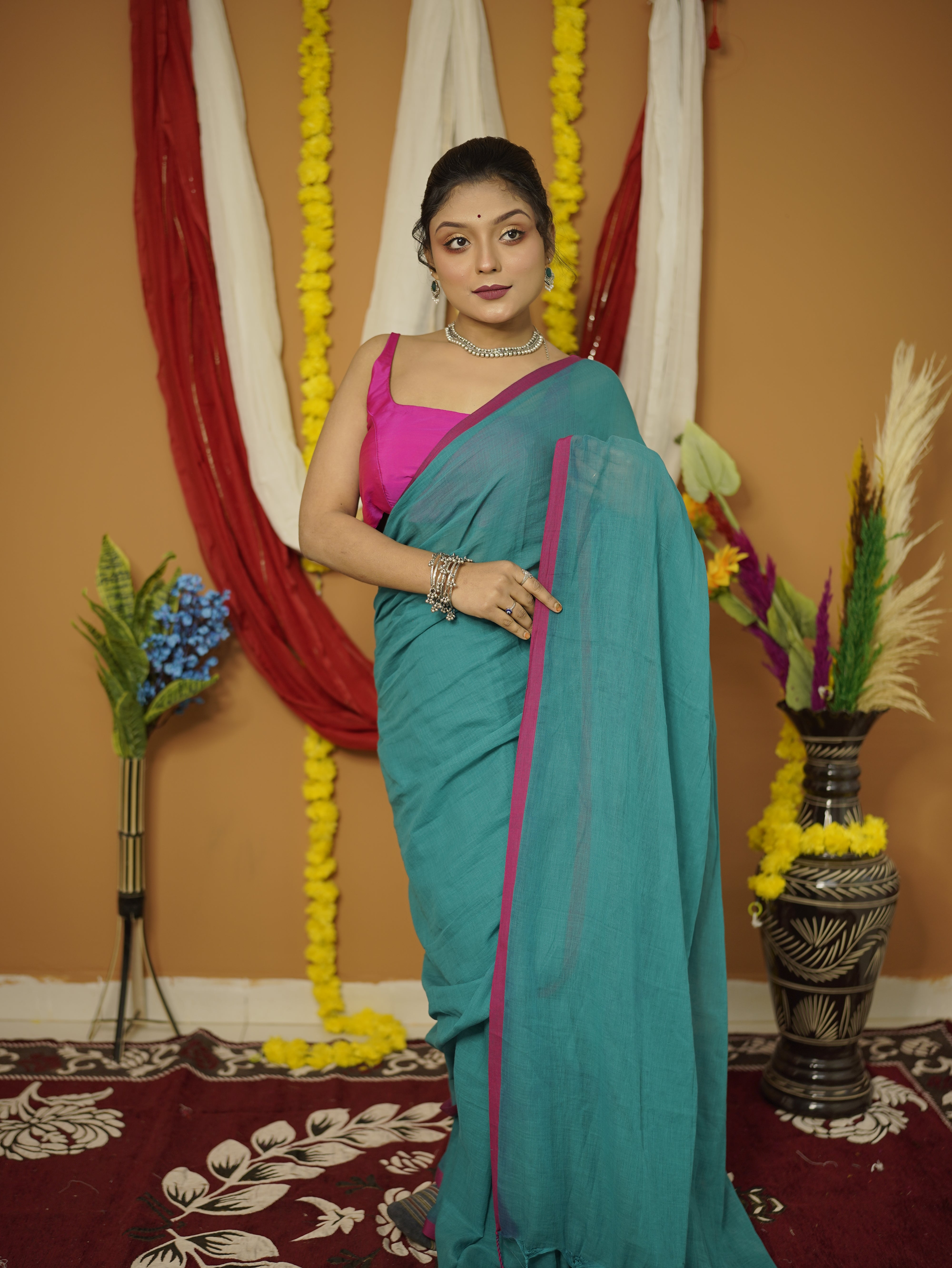 Vrinda pure mul cotton saree