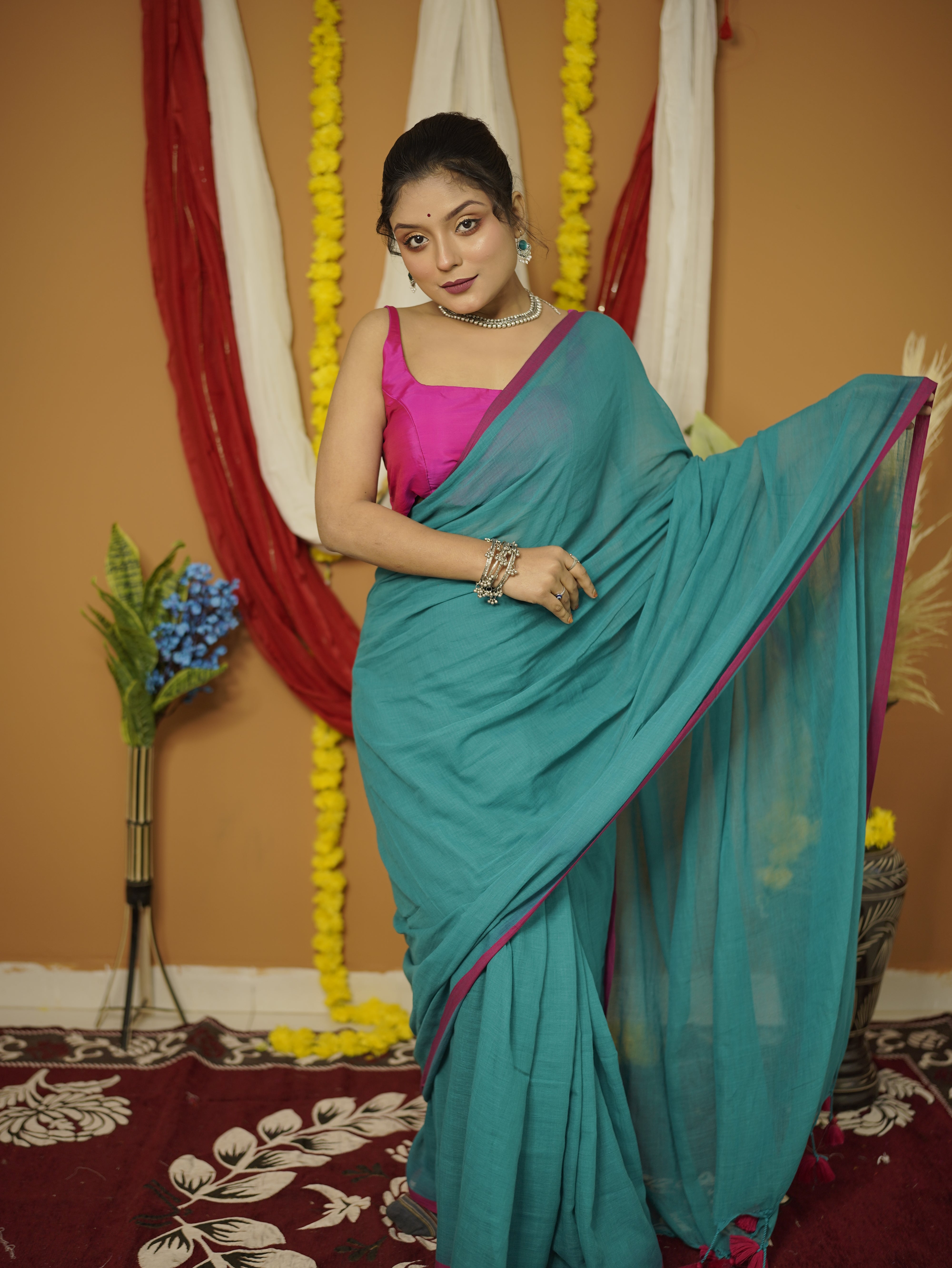 Vrinda pure mul cotton saree