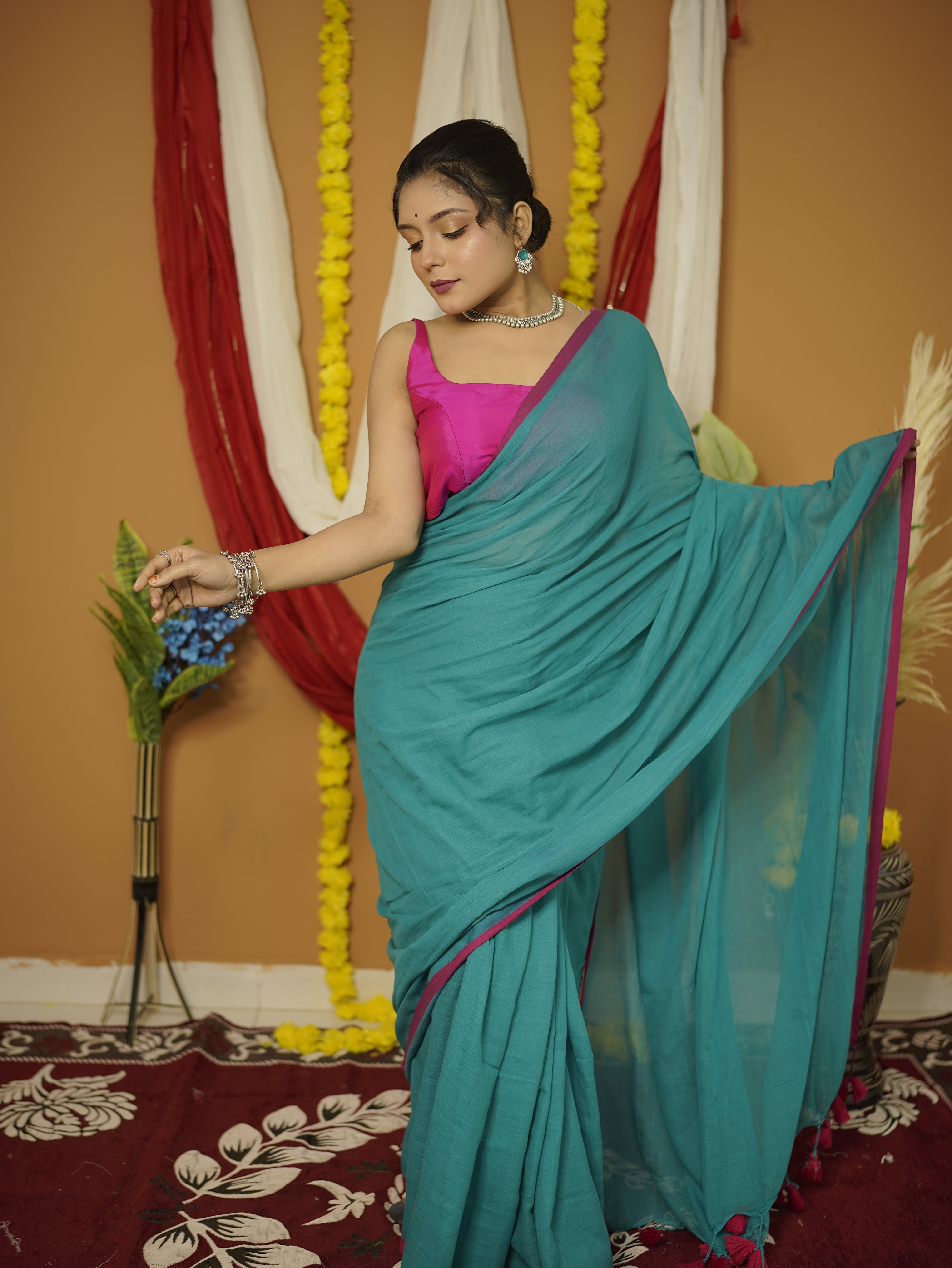Vrinda pure mul cotton saree