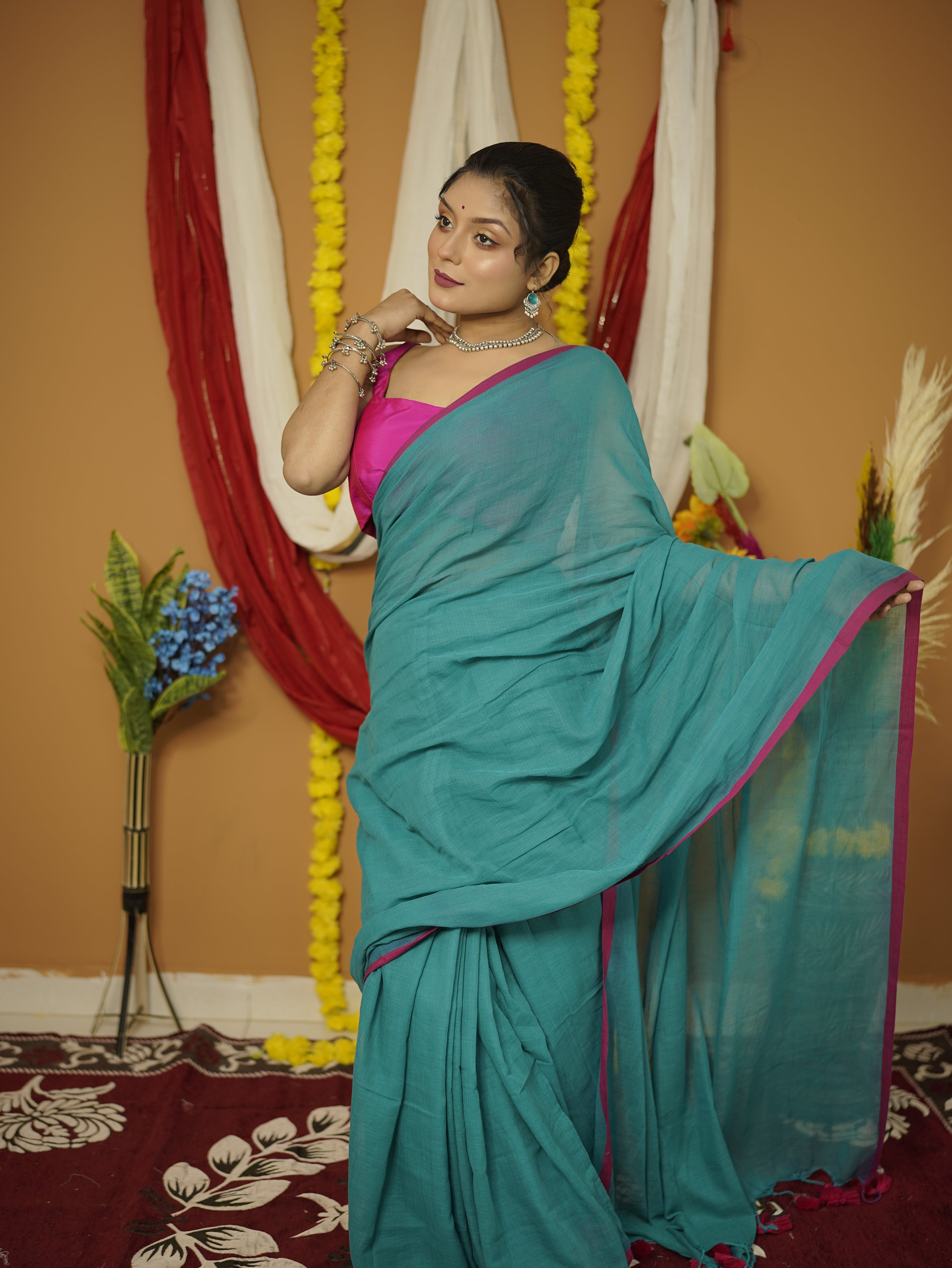 Vrinda pure mul cotton saree