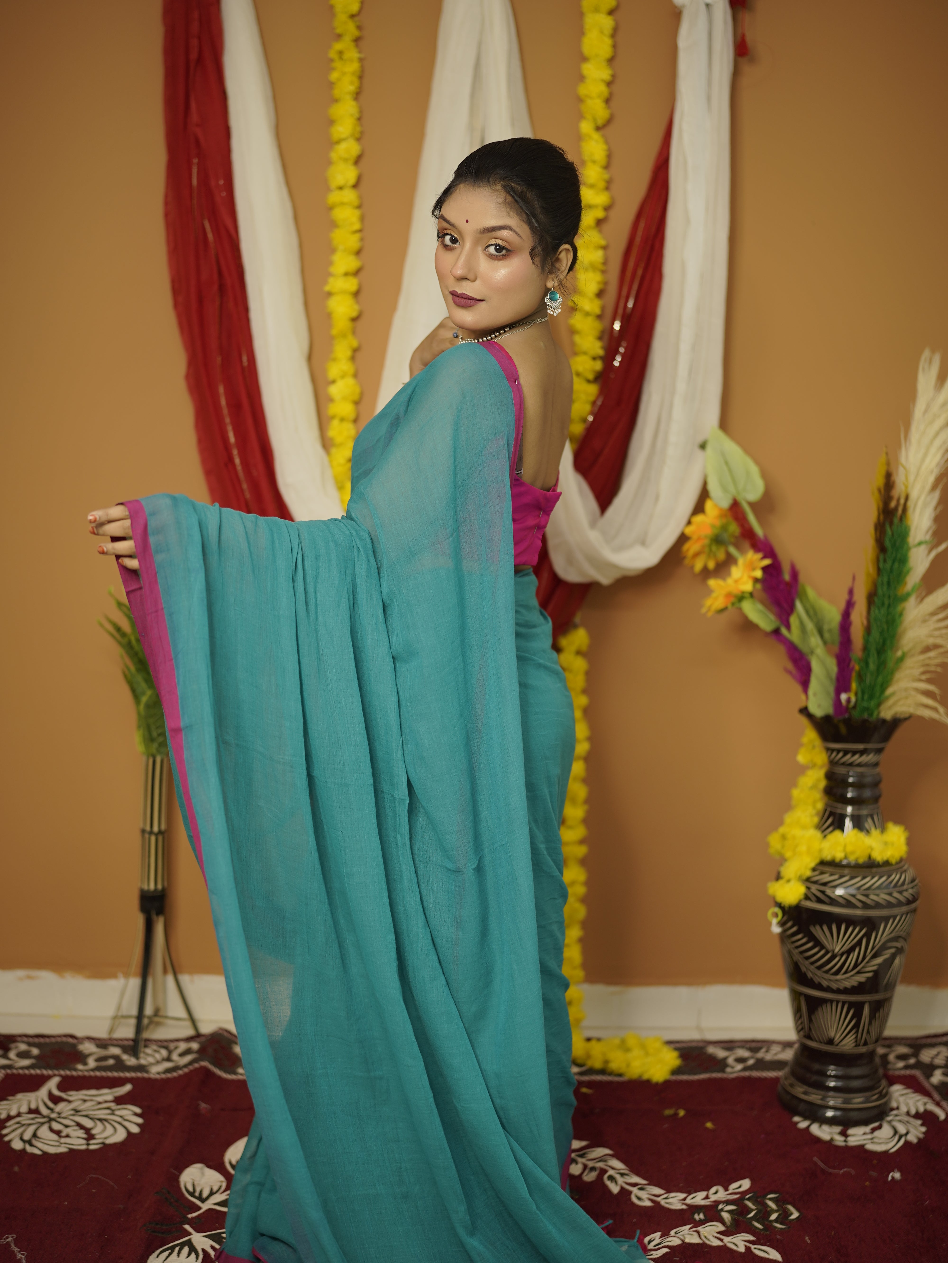 Vrinda pure mul cotton saree