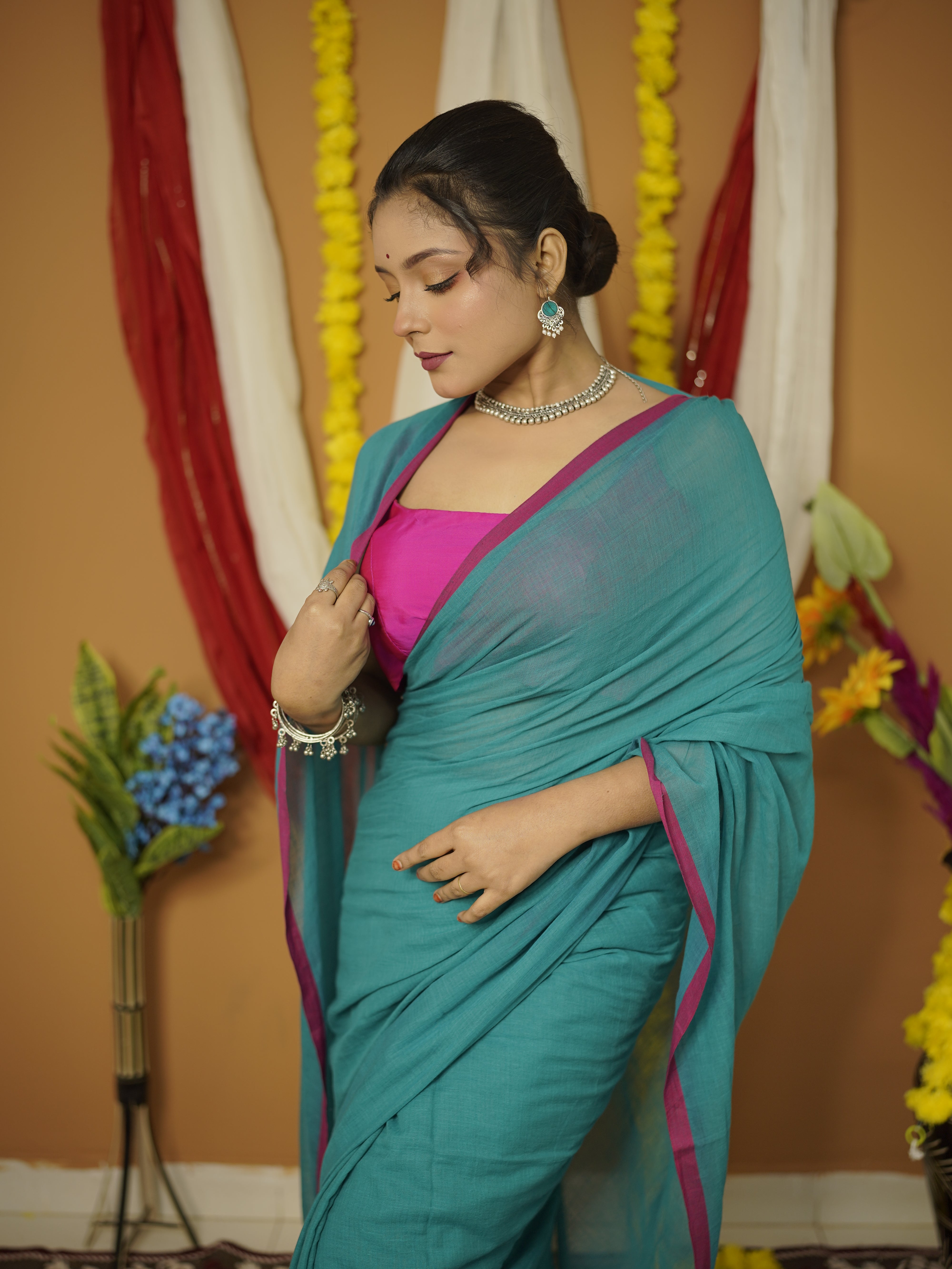 Vrinda pure mul cotton saree