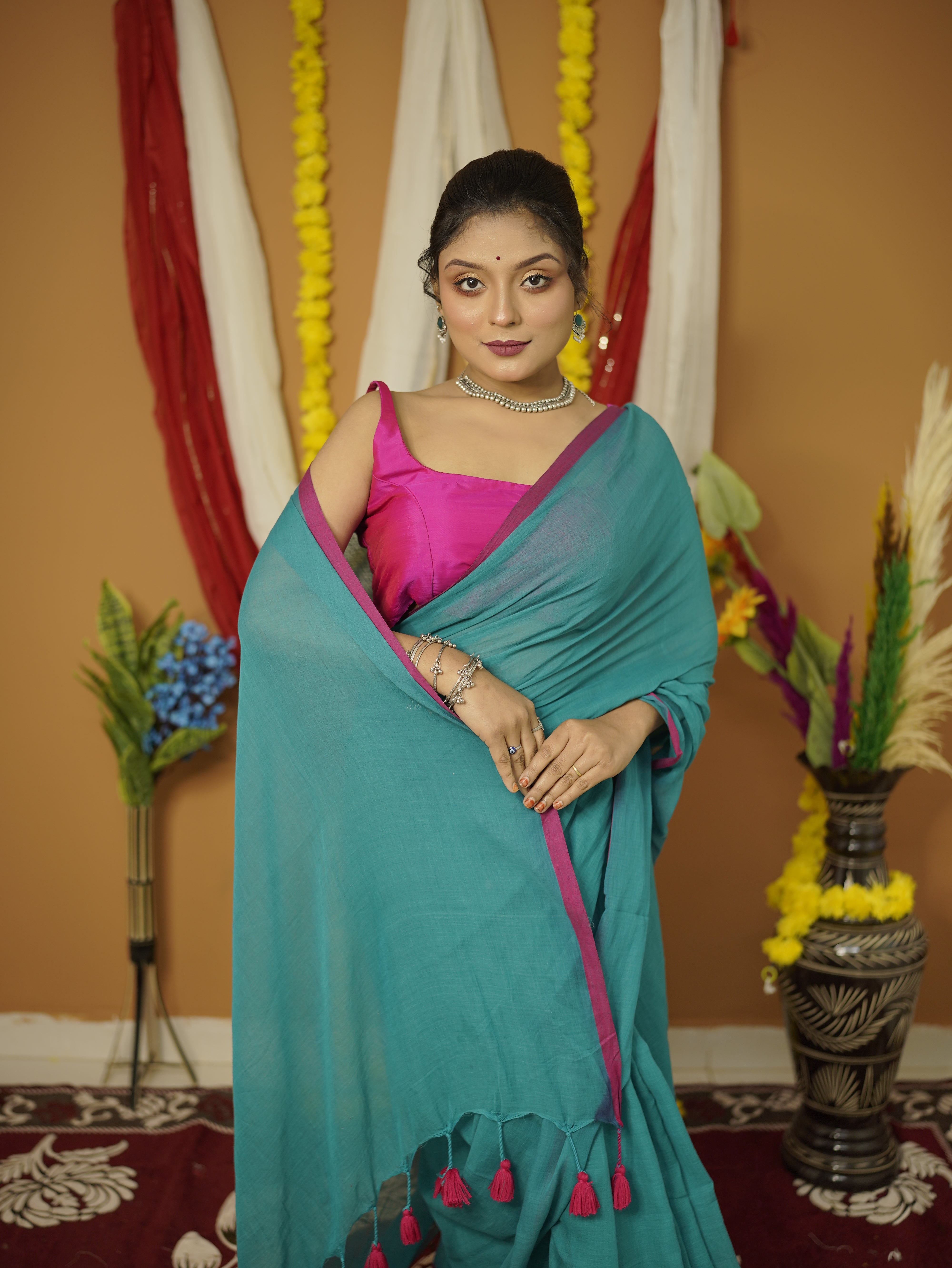 Vrinda pure mul cotton saree