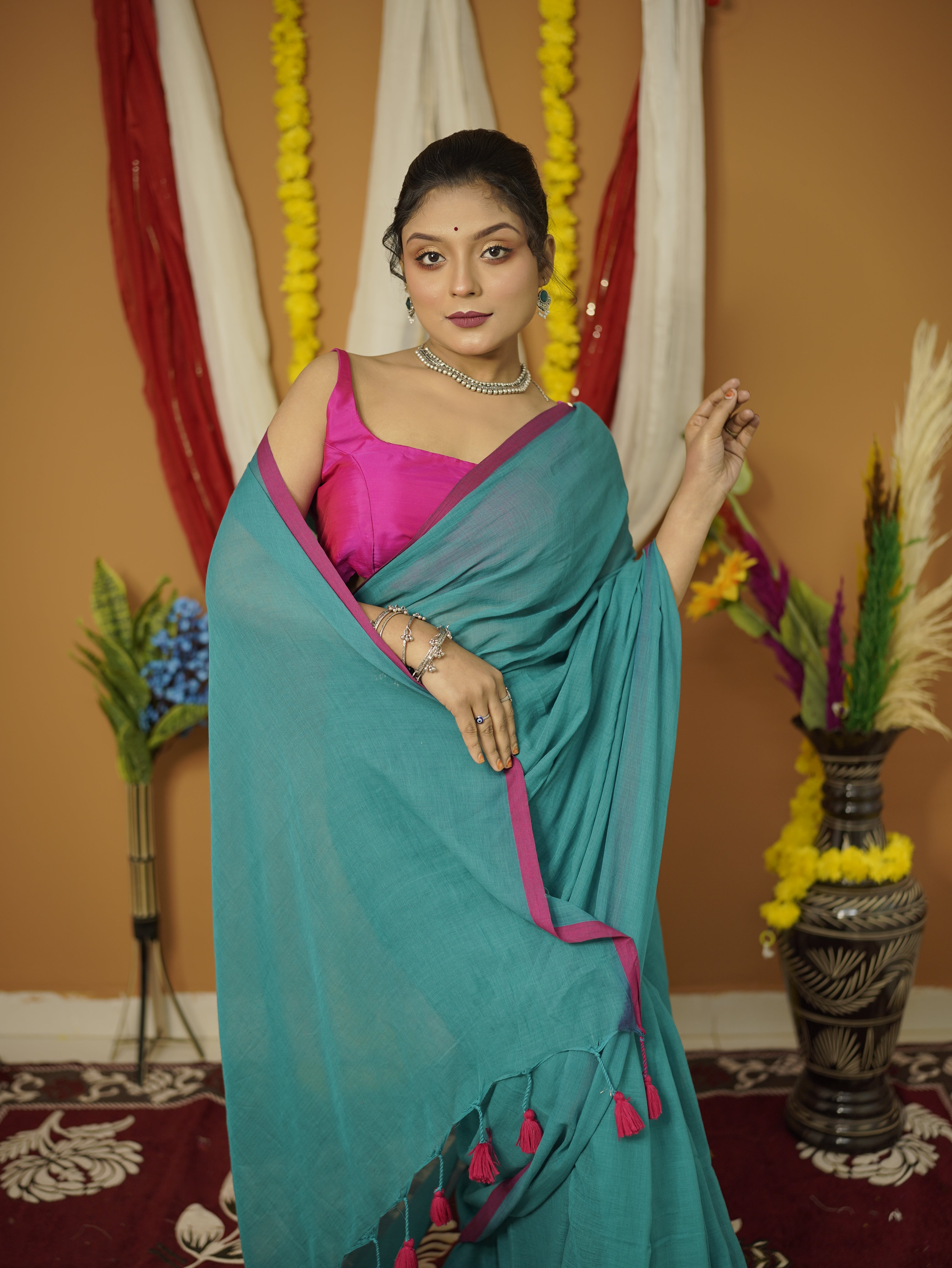 Vrinda pure mul cotton saree