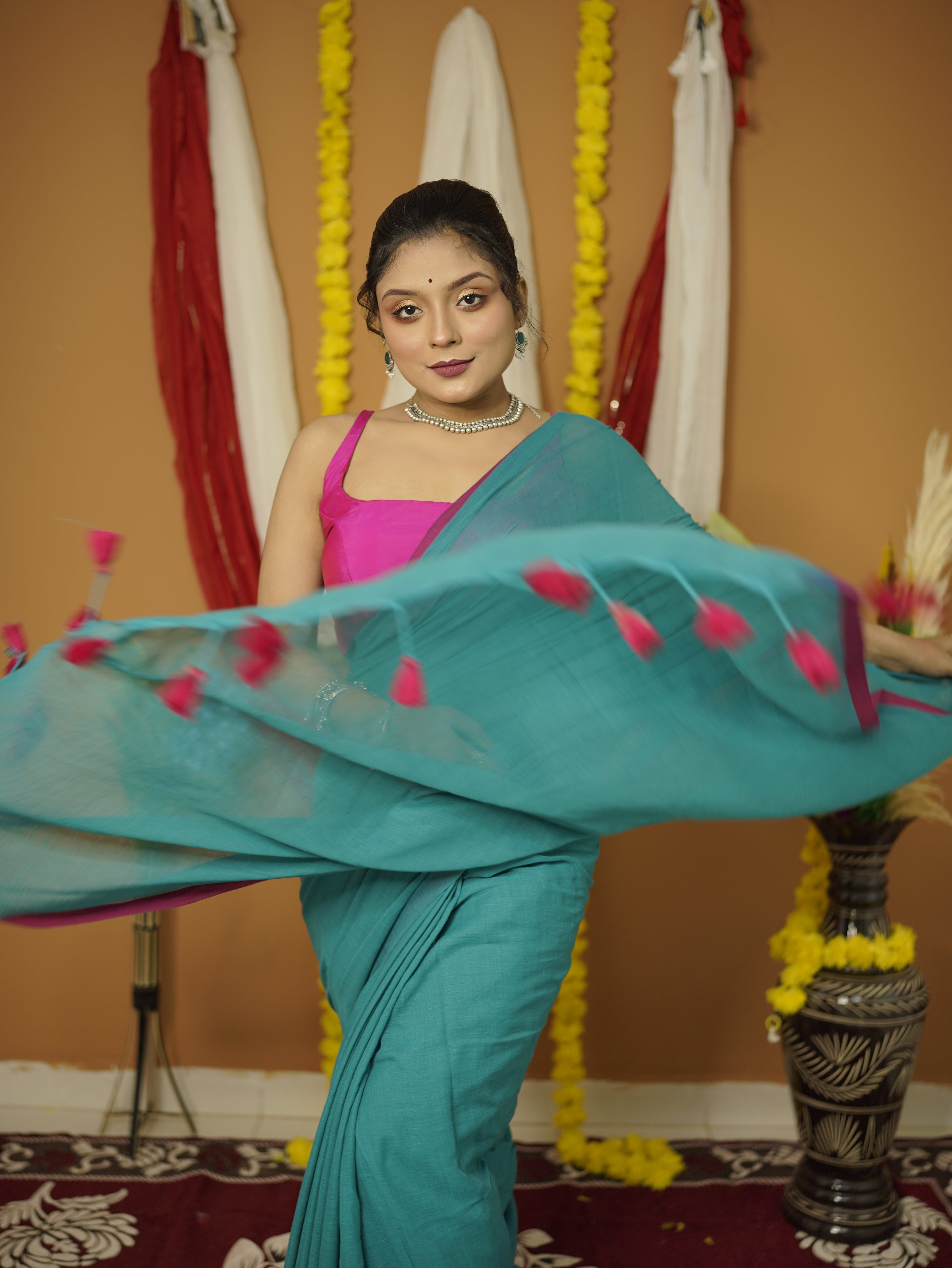 Vrinda pure mul cotton saree