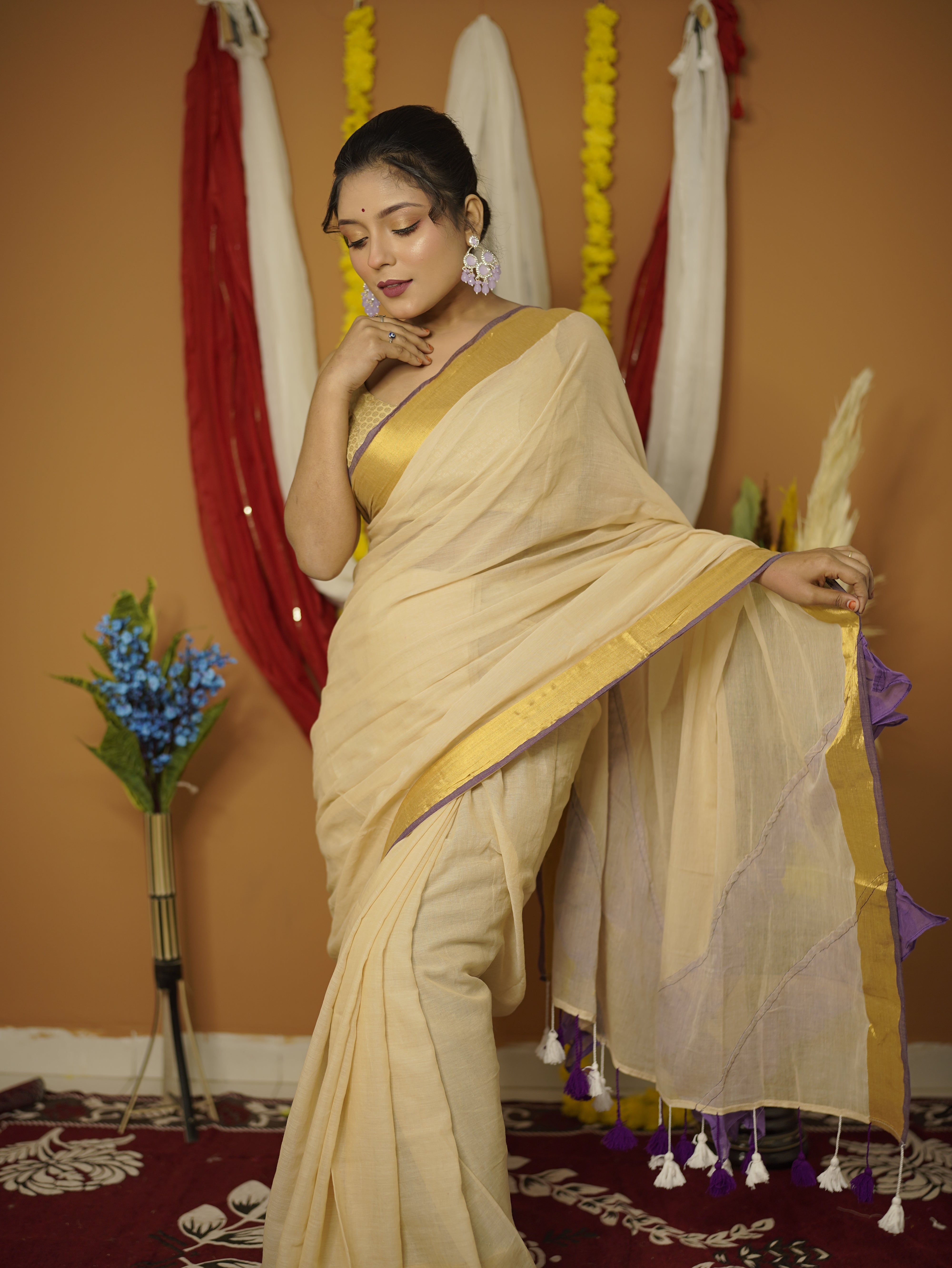 Shaswati pure mul cotton saree