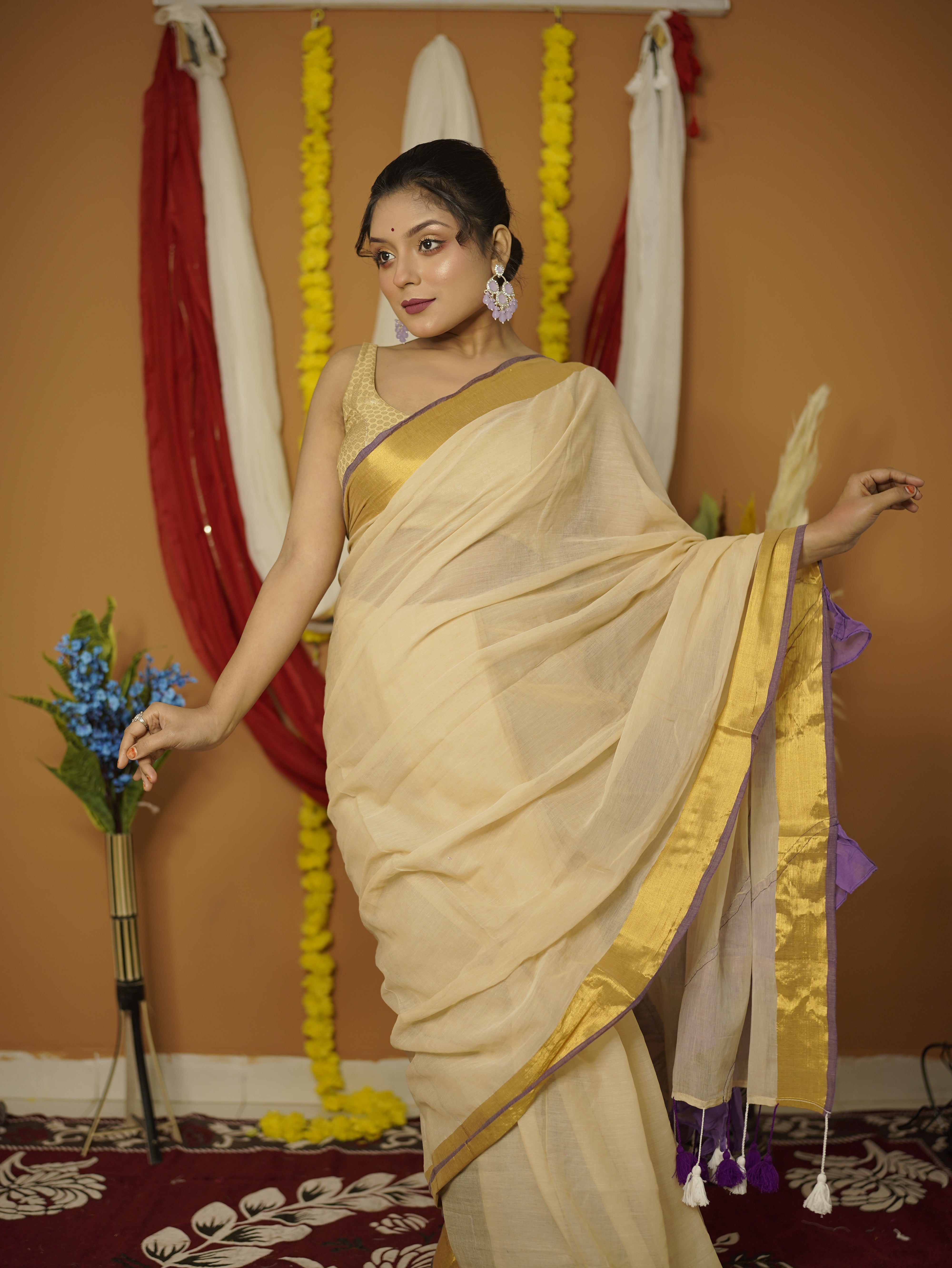 Shaswati pure mul cotton saree