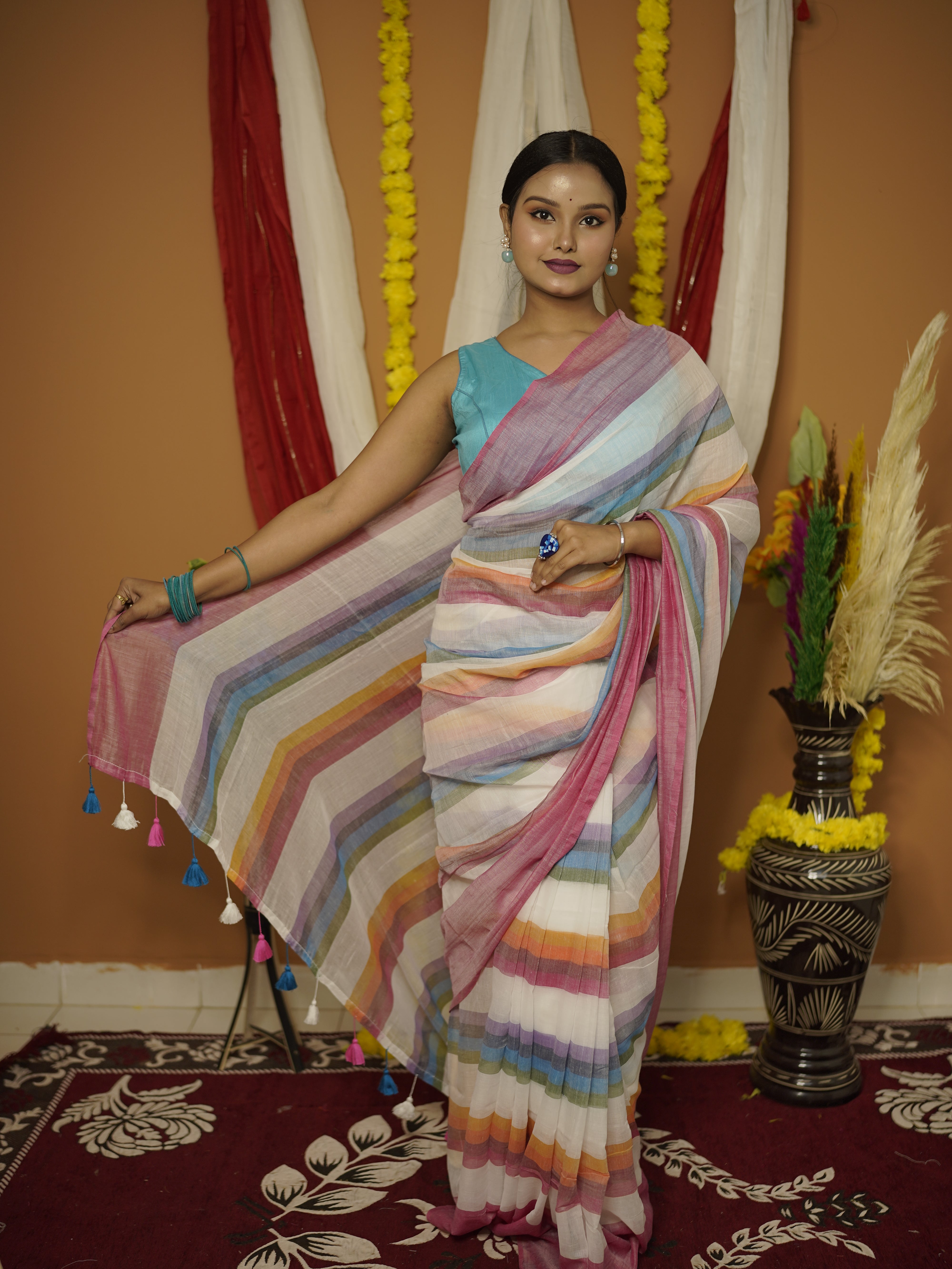 Rangana Pure mul cotton saree