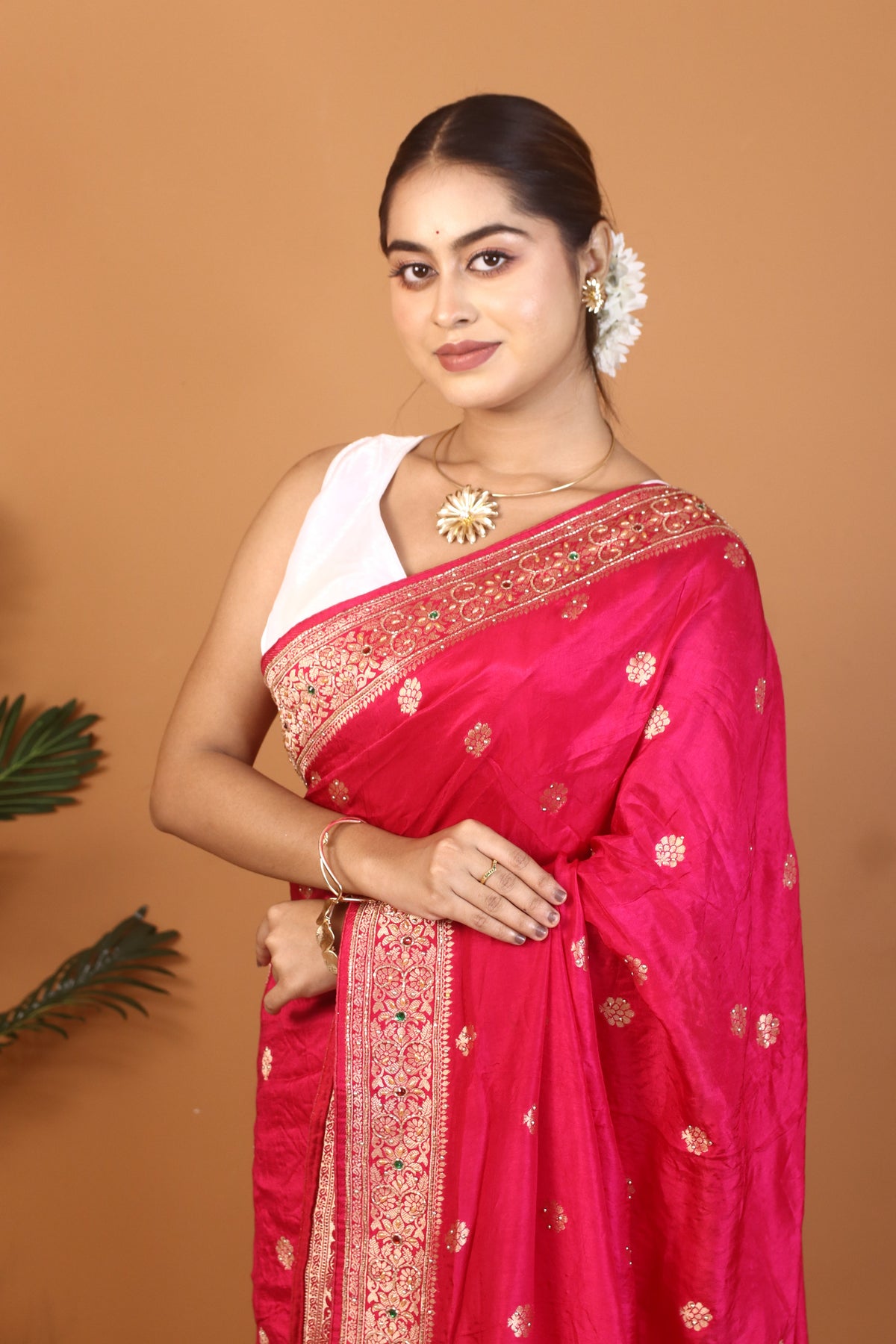 Pink Dola Silk Saree