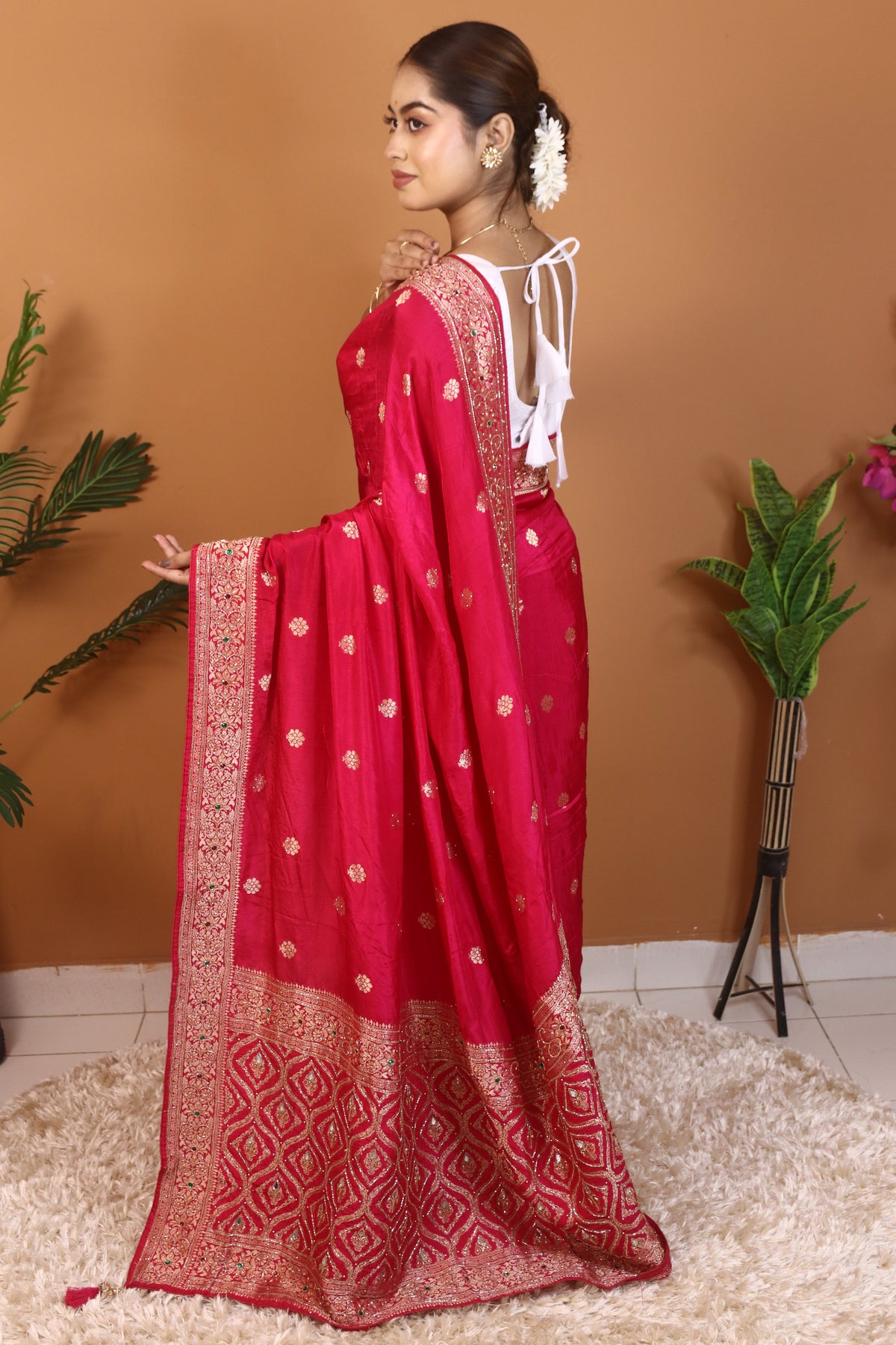 Pink Dola Silk Saree