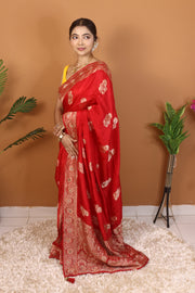 Red Dola Silk Saree