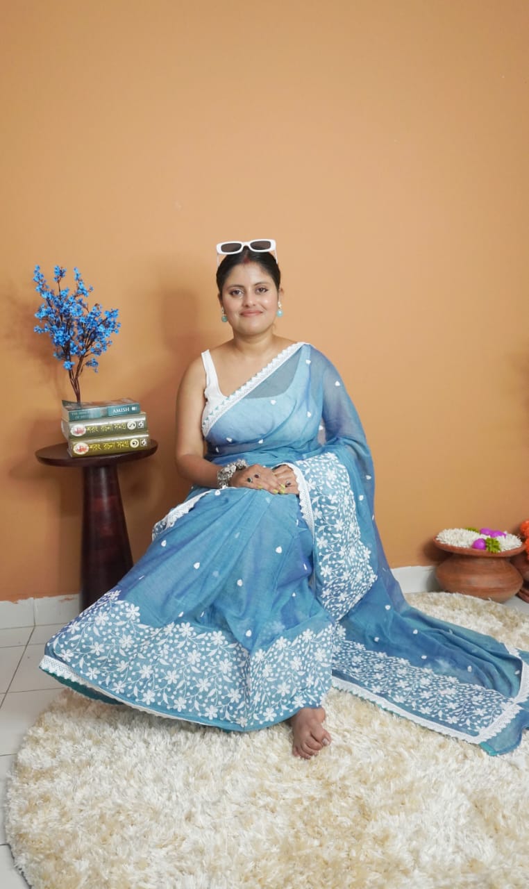 Paharia dhakai pure mull cotton saree