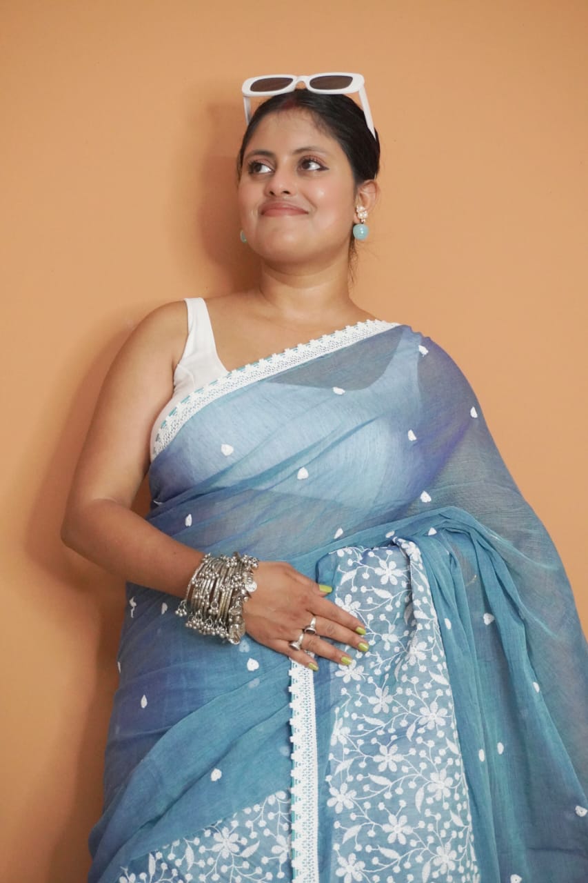 Paharia dhakai pure mull cotton saree