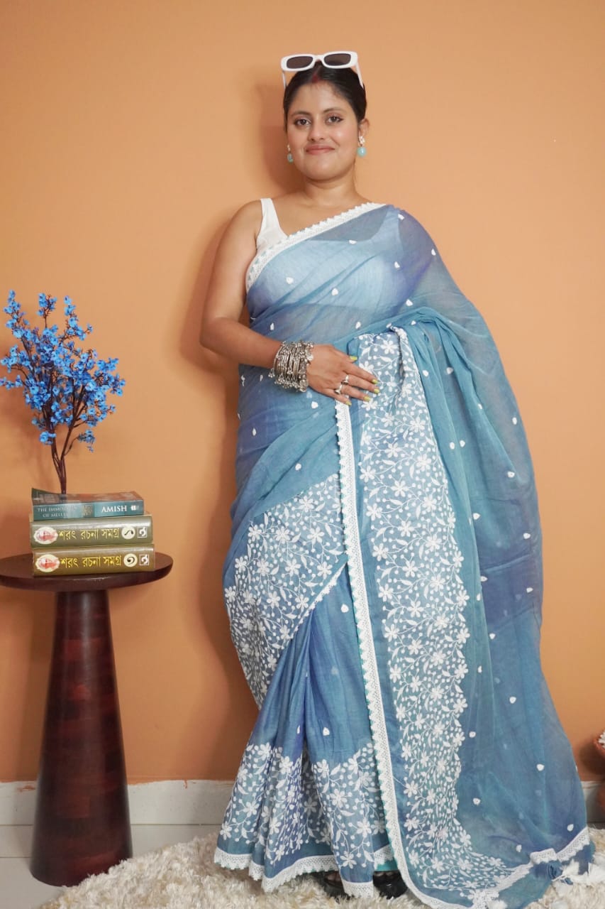 Paharia dhakai pure mull cotton saree