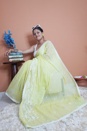 Sunshine dhakai pure mull cotton saree