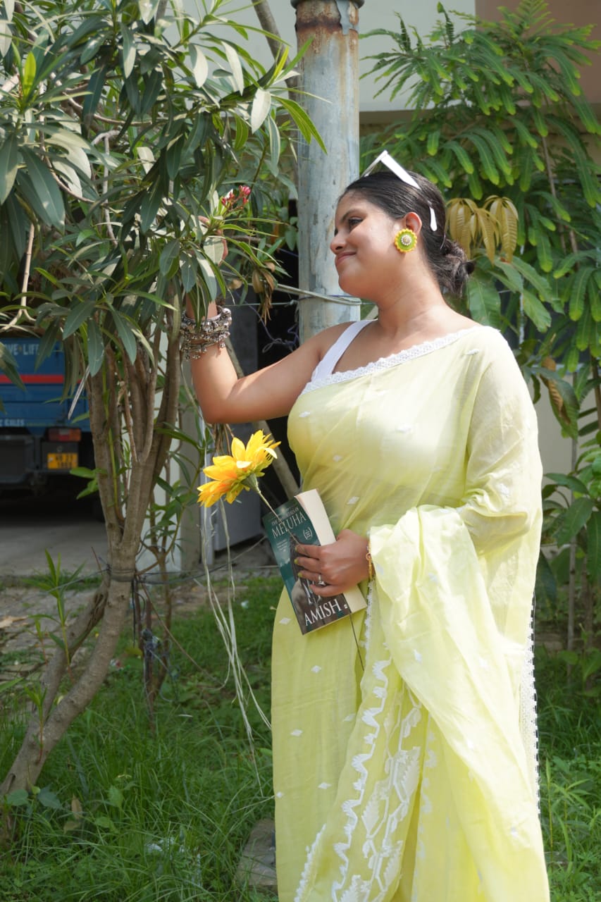 Sunshine dhakai pure mull cotton saree