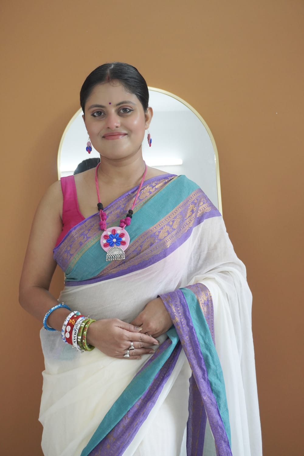 Juthika  pure mull cotton Saree